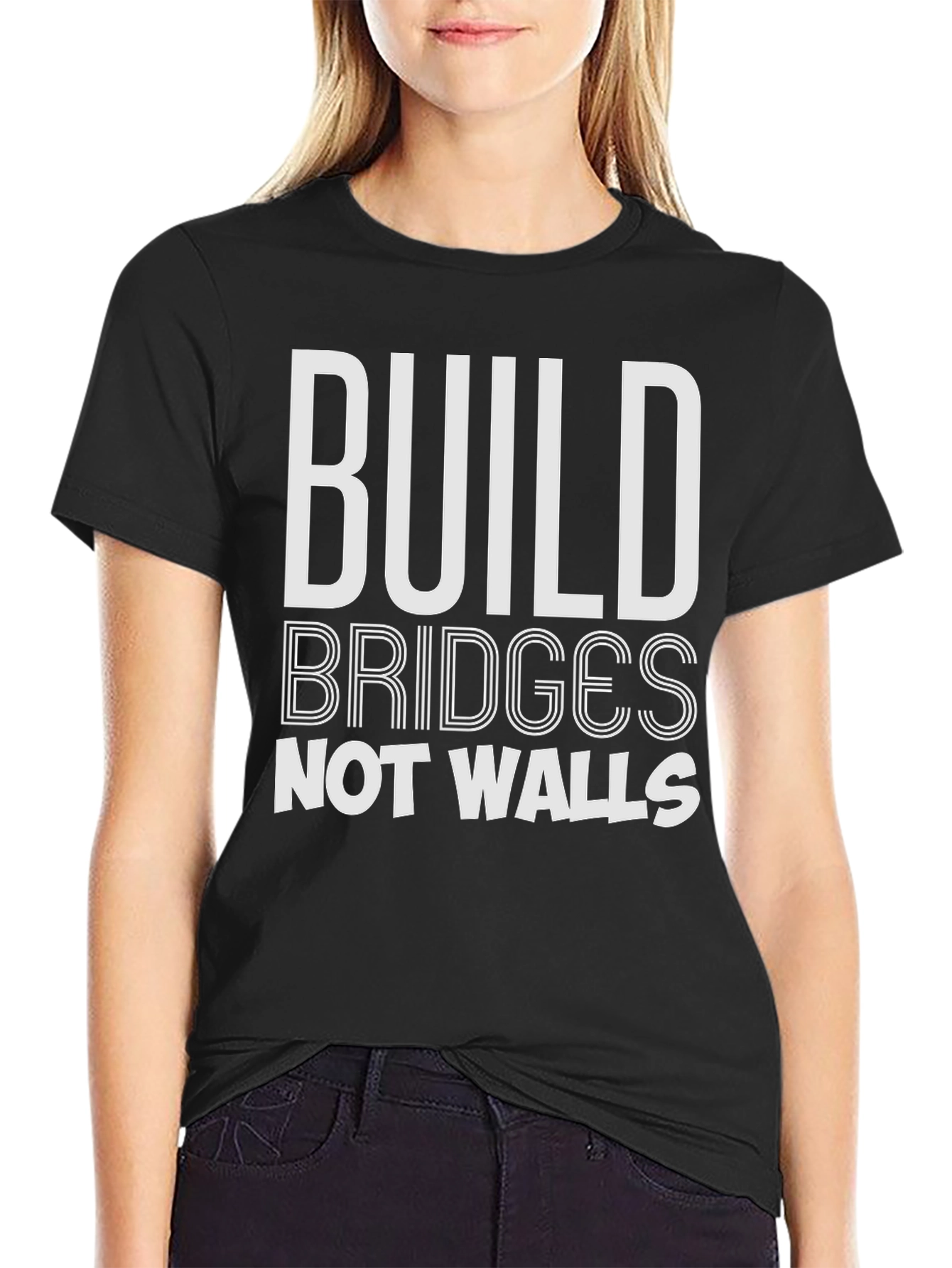Build Bridges Not Walls Graphic T-Shirt