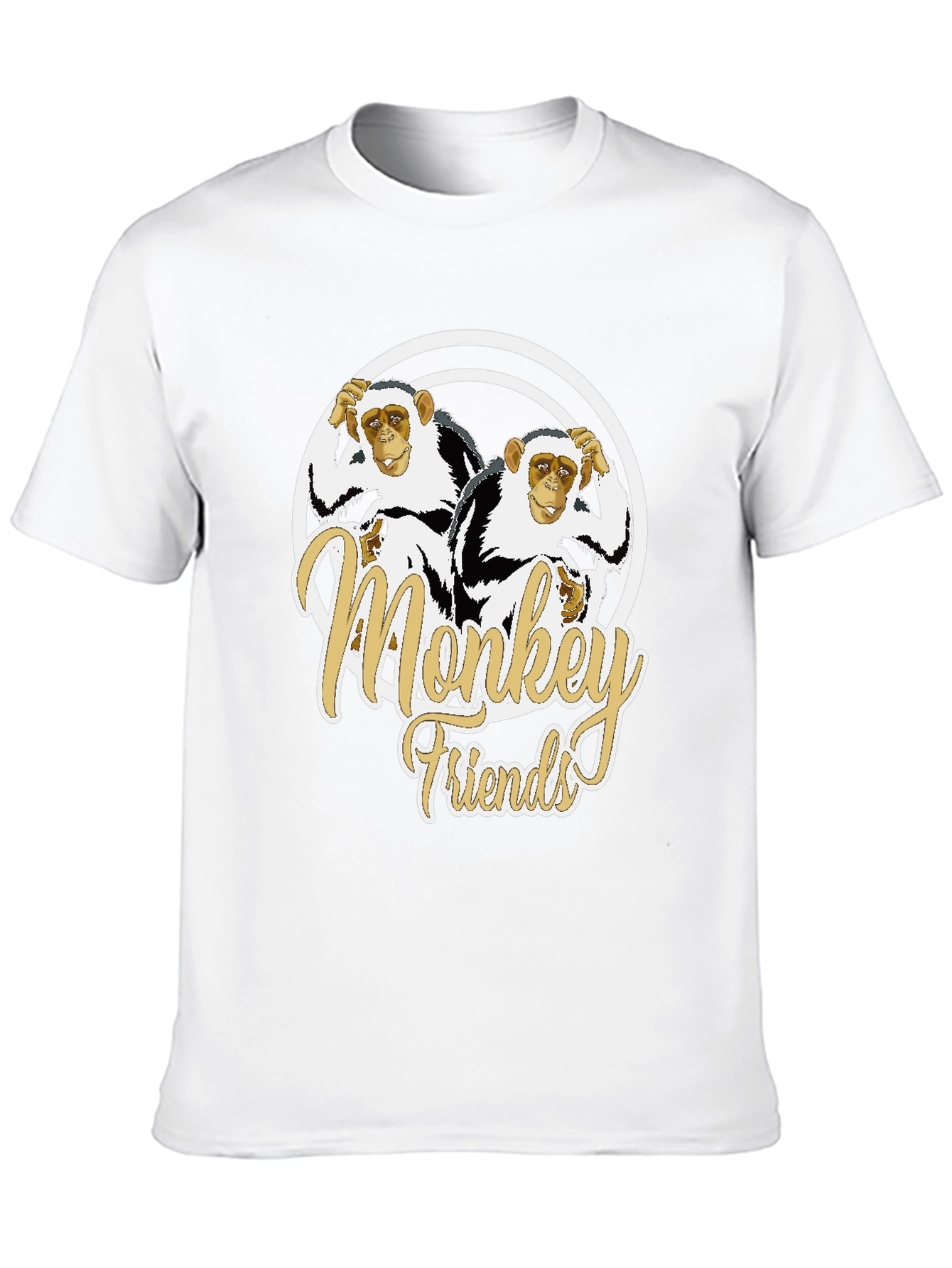 Monkey Friends Graphic T-Shirt - Black