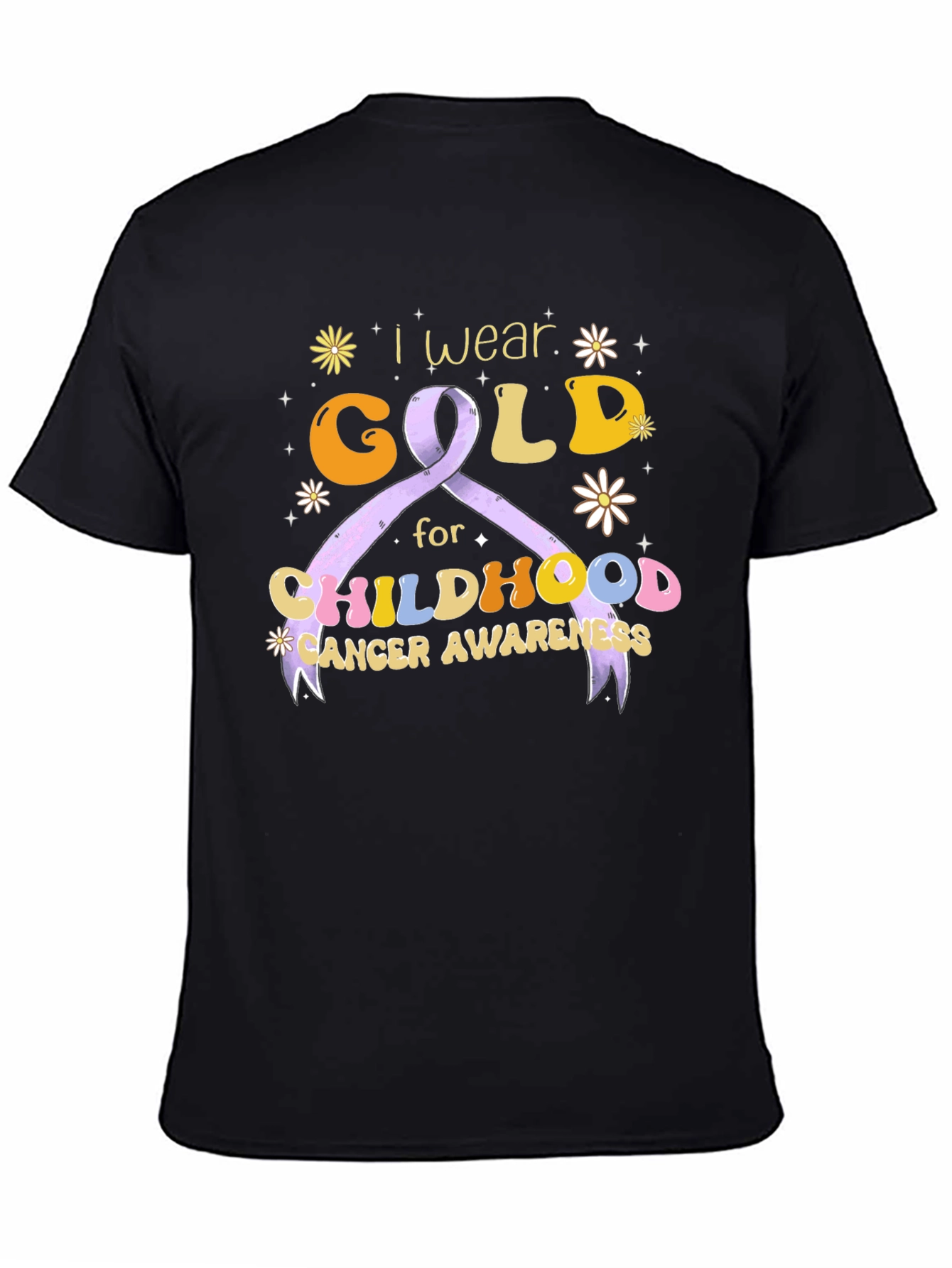 Childhood Cancer Awareness T-Shirt Gold Ribbon
