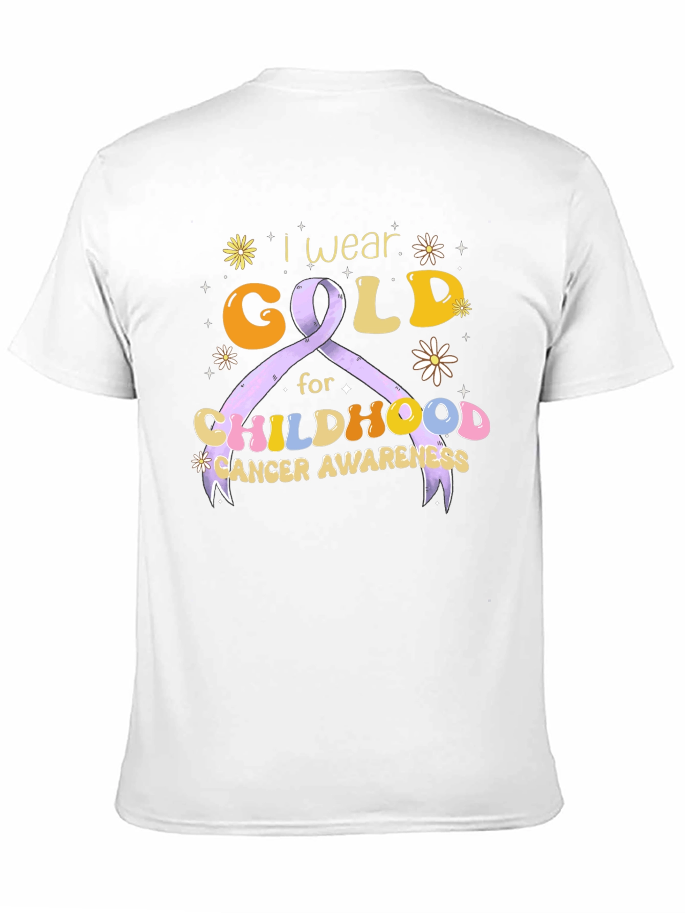 Childhood Cancer Awareness T-Shirt Gold Ribbon