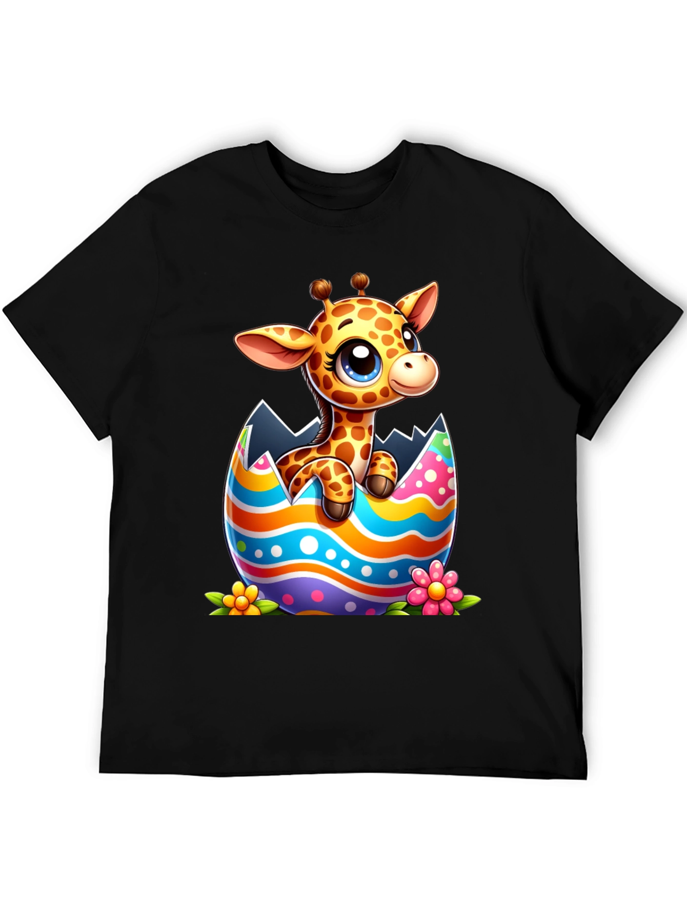 Cute Giraffe Easter Egg Graphic Tee