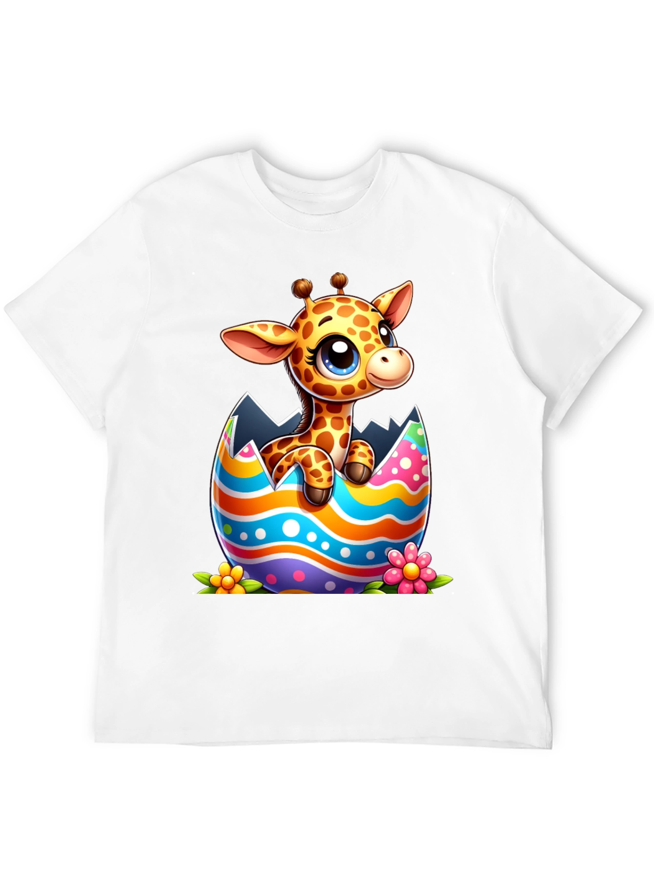 Cute Giraffe Easter Egg Graphic Tee
