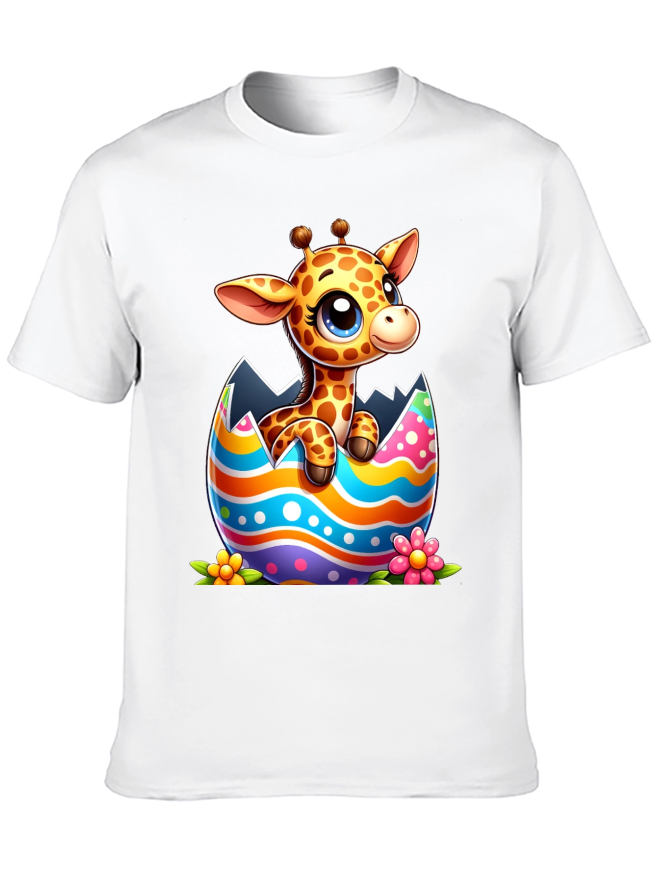 Cute Giraffe Easter Egg Graphic Tee