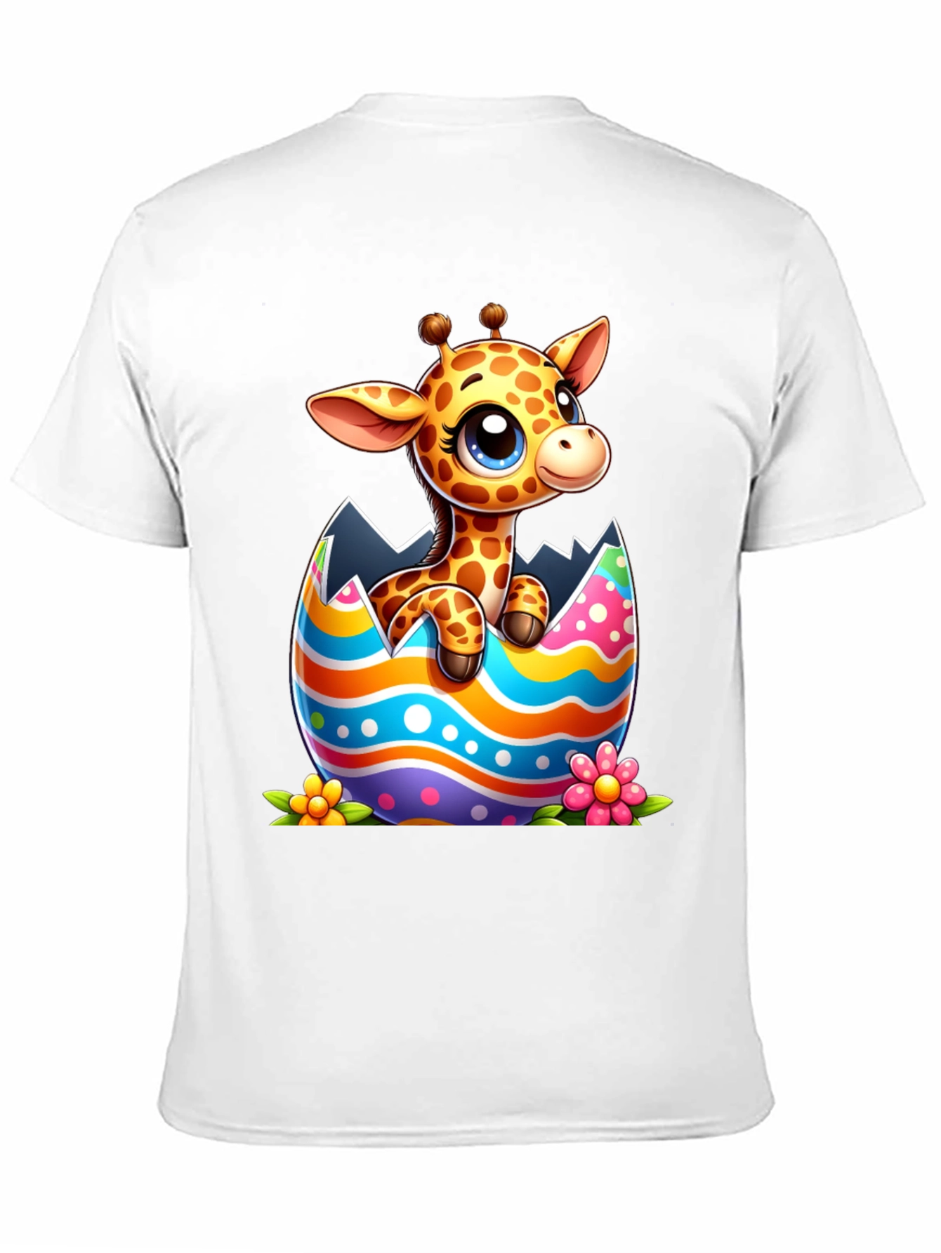 Cute Giraffe Easter Egg Graphic Tee