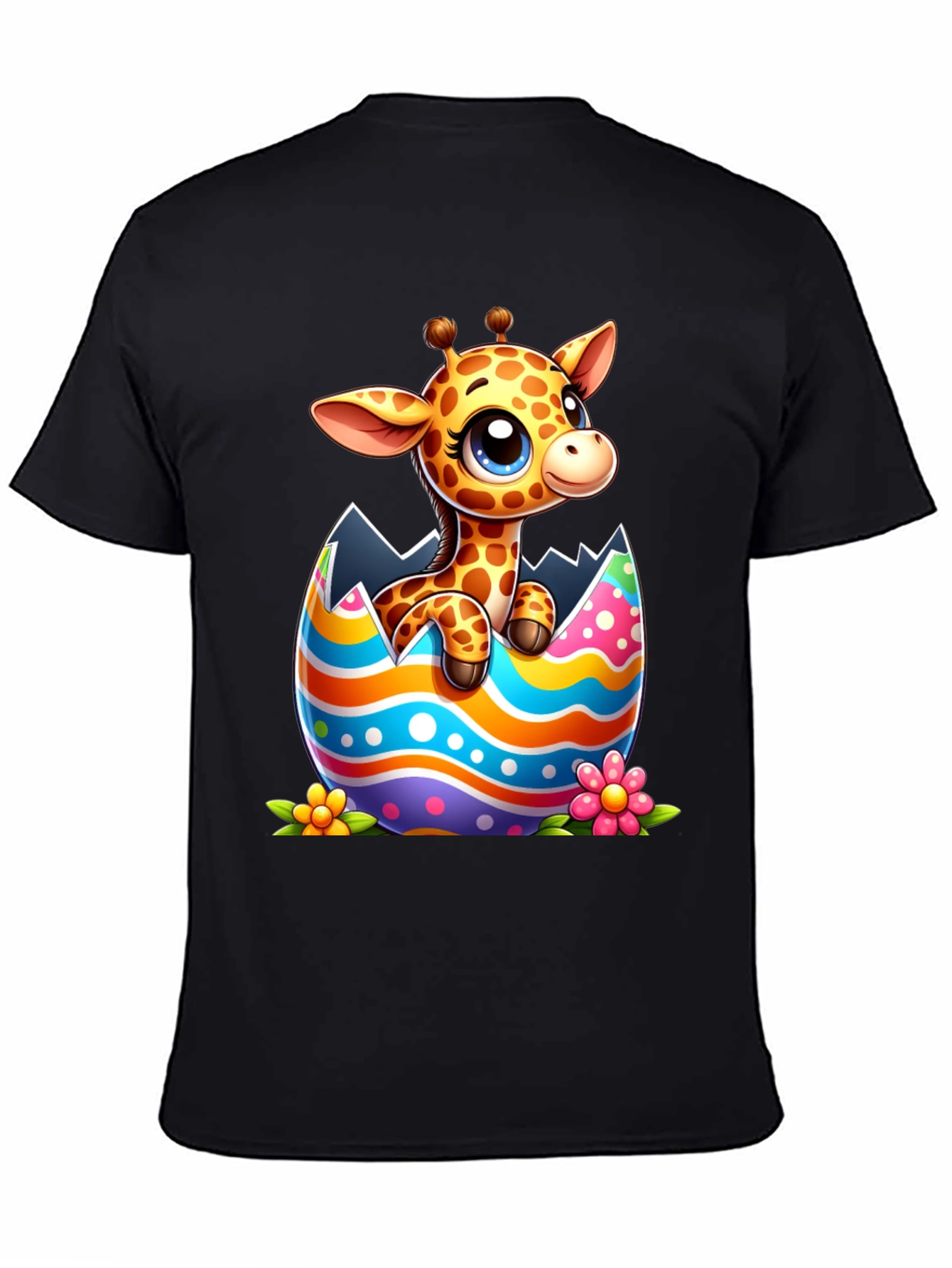 Cute Giraffe Easter Egg Graphic Tee