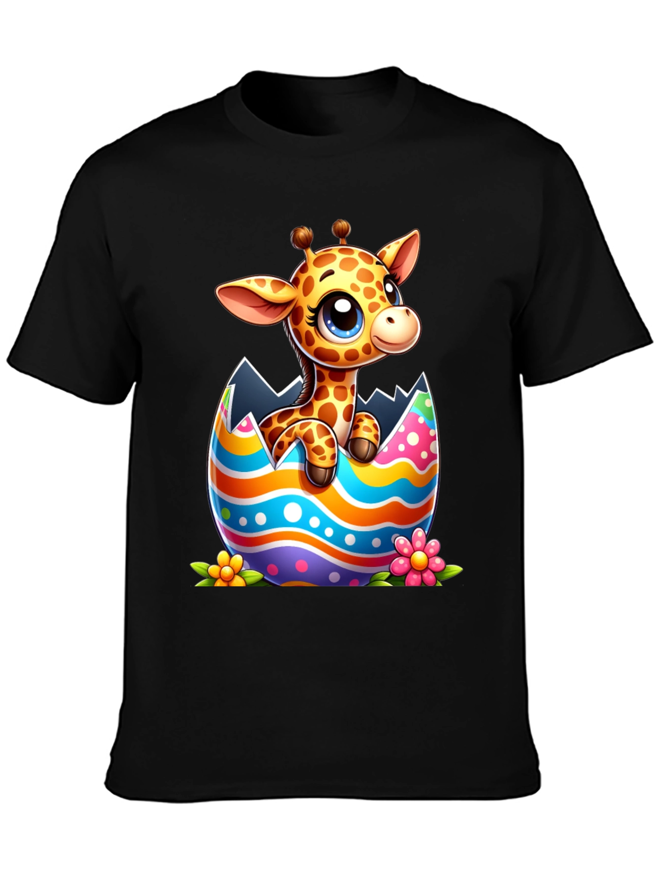 Cute Giraffe Easter Egg Graphic Tee