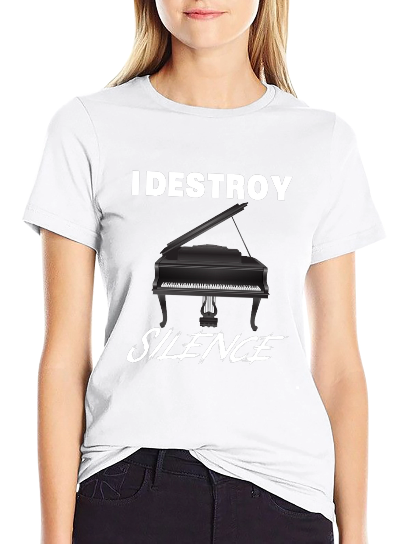 I Destroy Silence Piano T-Shirt
