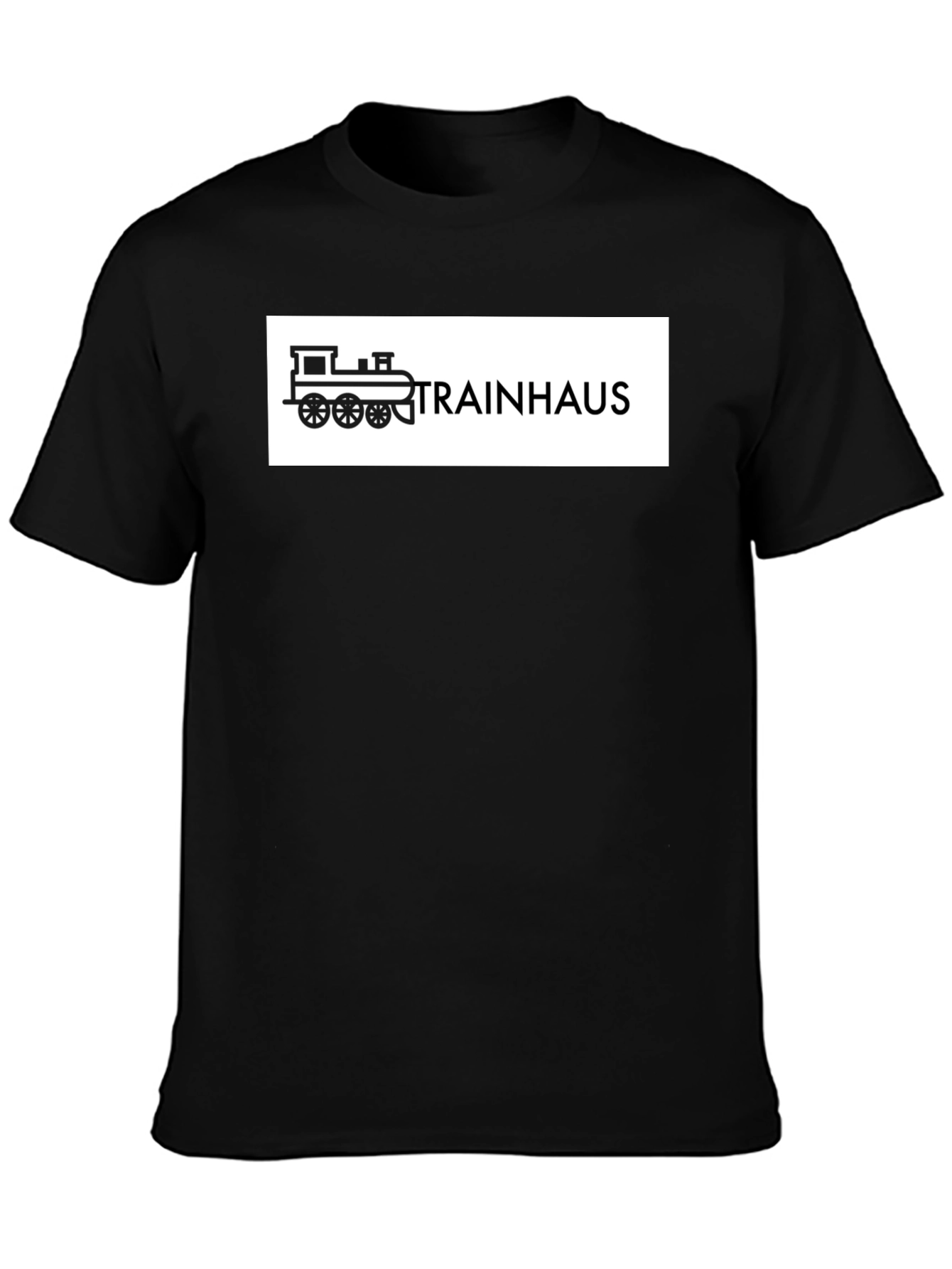 Trainhaus T-Shirt - Black Graphic Tee