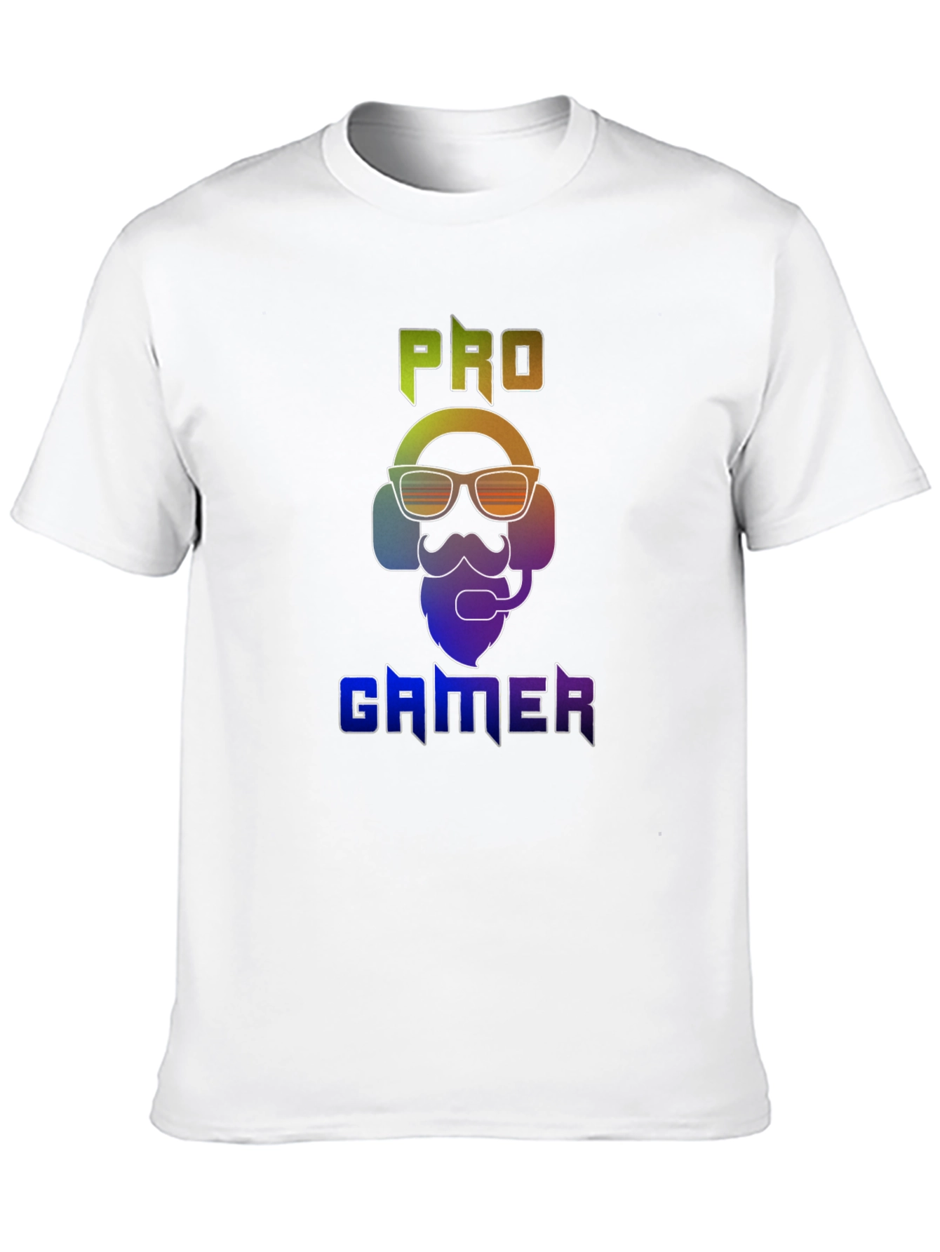 Pro Gamer T-Shirt - Gaming Headset & Beard Design