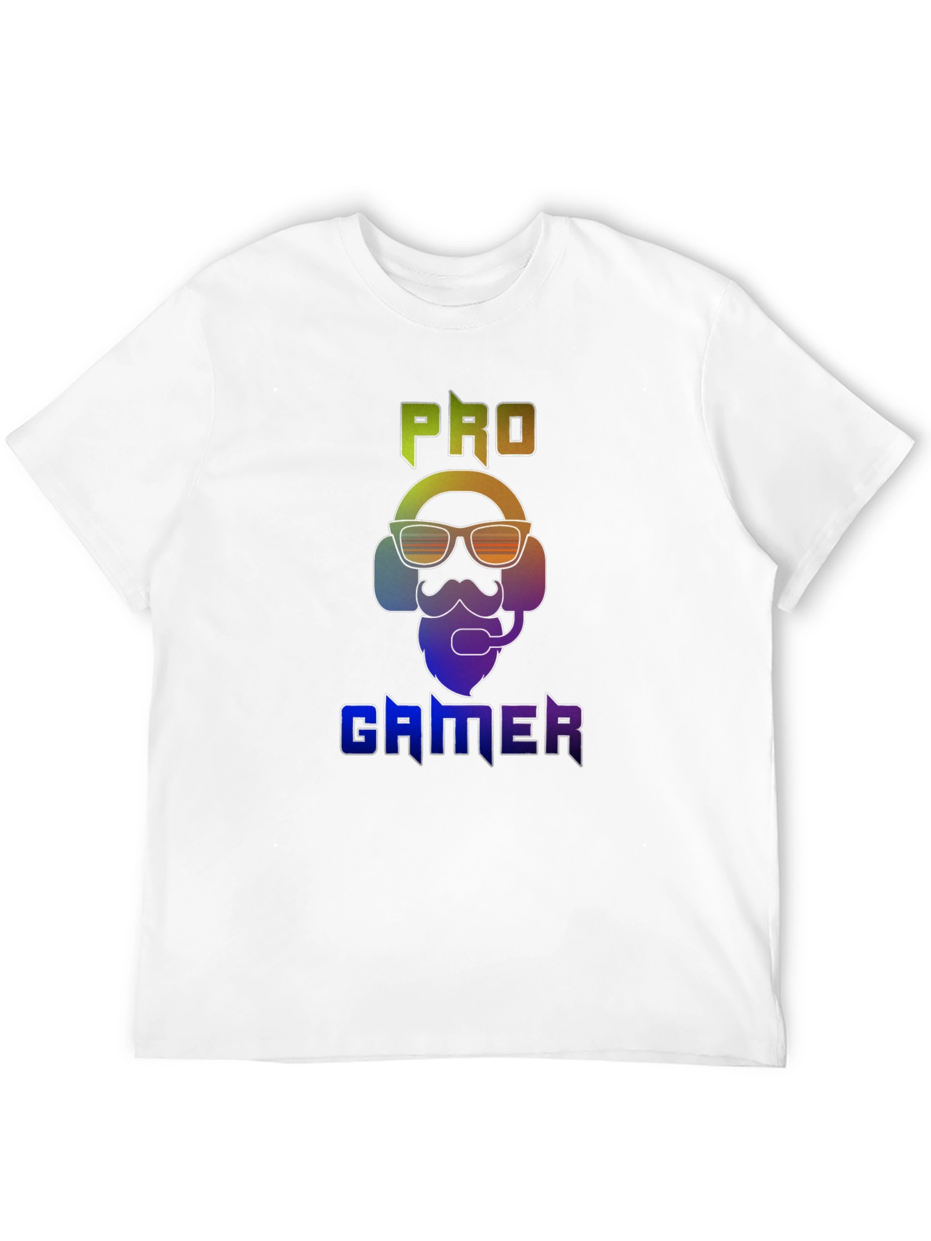 Pro Gamer T-Shirt - Gaming Headset & Beard Design