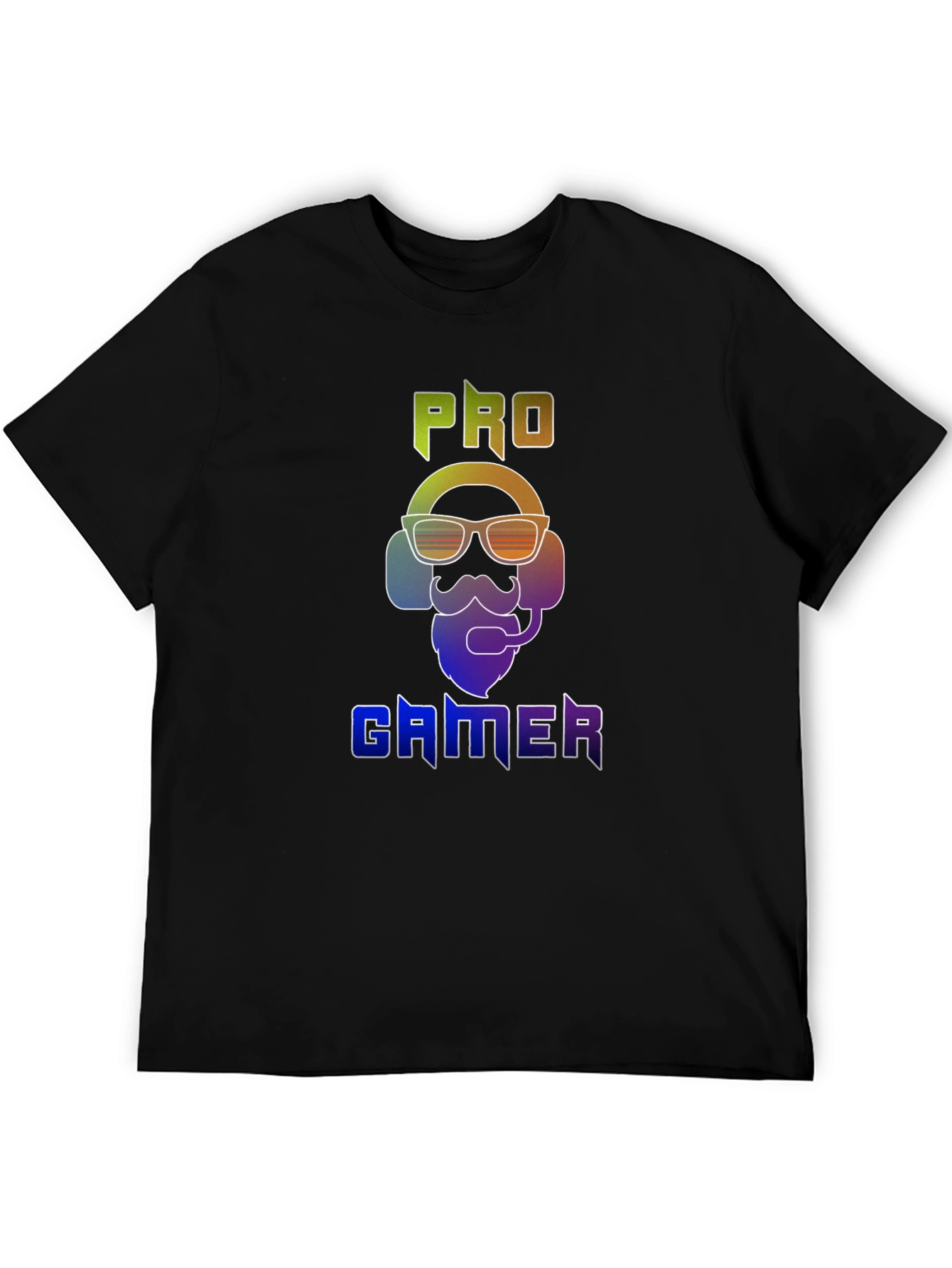 Pro Gamer T-Shirt - Gaming Headset & Beard Design