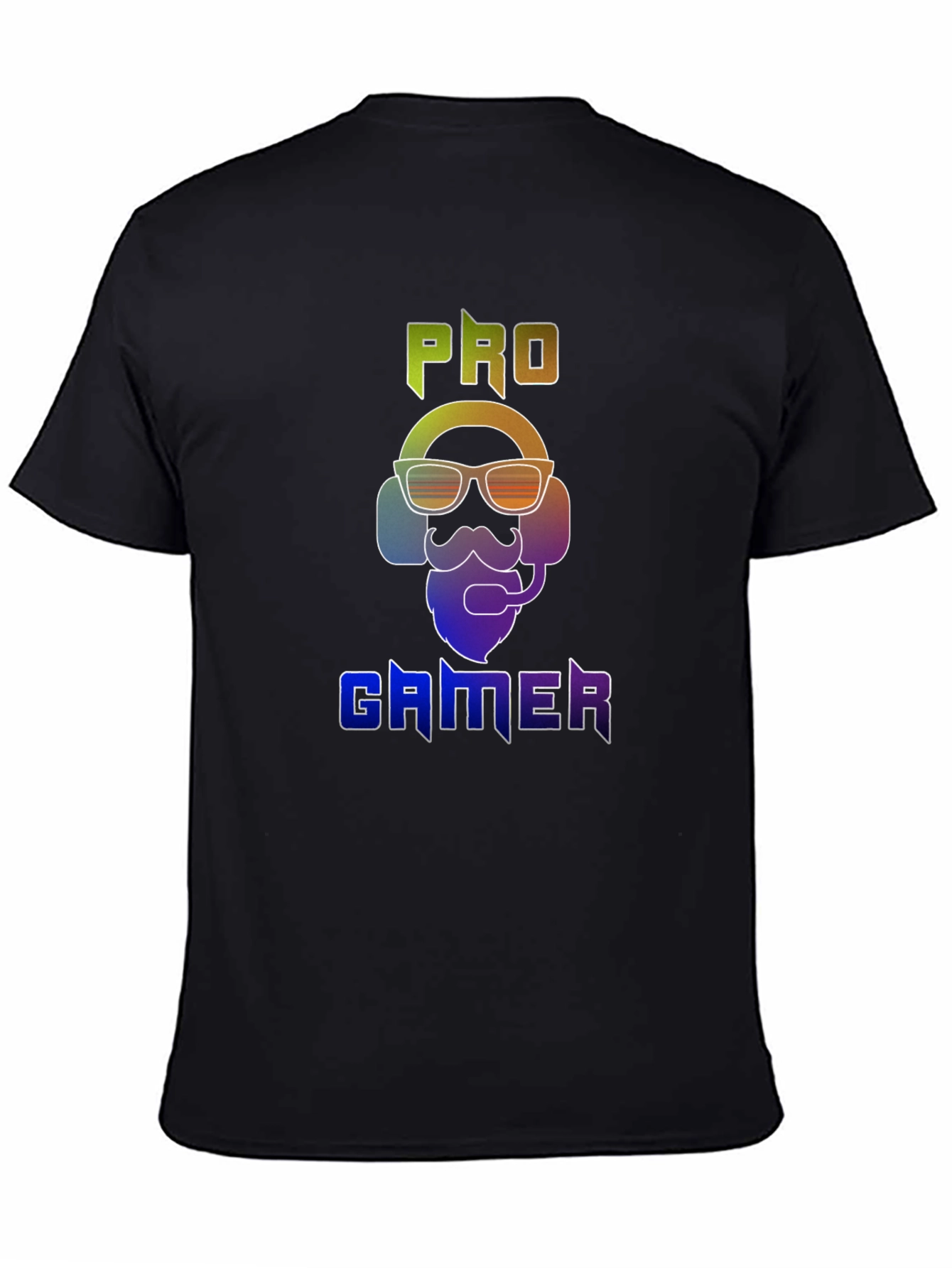 Pro Gamer T-Shirt - Gaming Headset & Beard Design