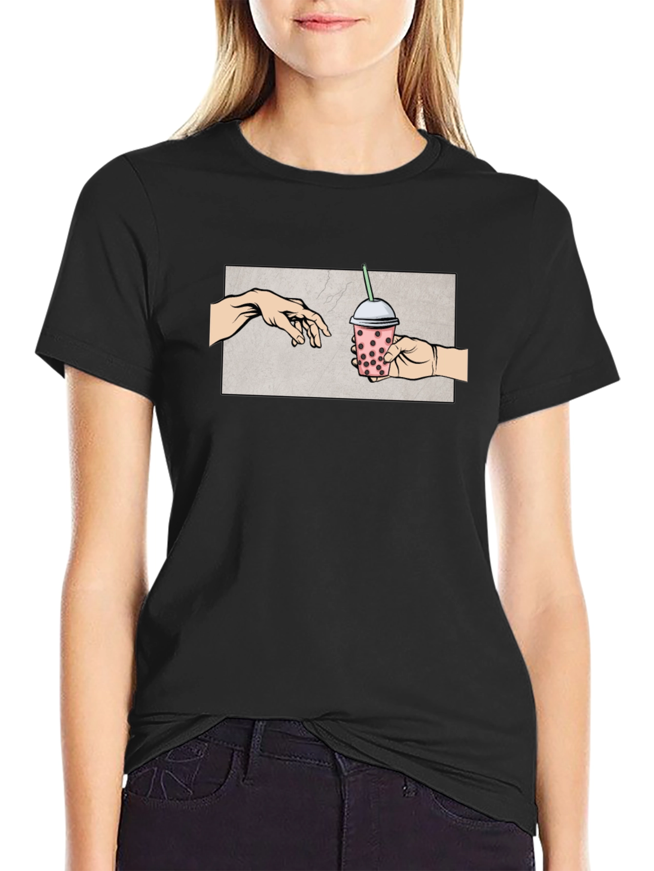 Boba Tea Creation T-Shirt - Michelangelo Parody