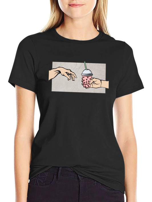 Boba Tea Creation T-Shirt - Michelangelo Parody