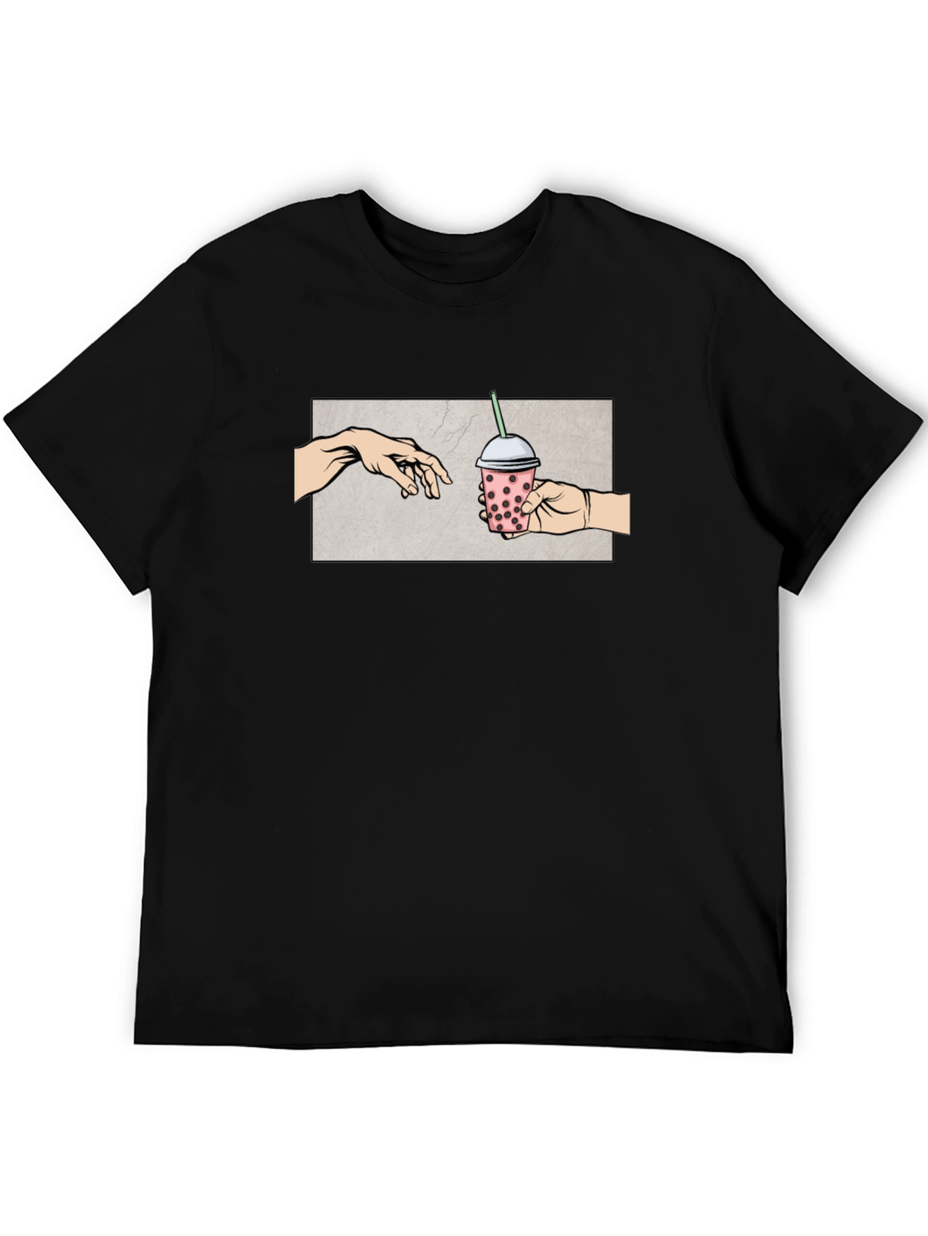 Boba Tea Creation T-Shirt - Michelangelo Parody