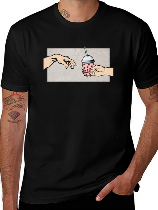 Boba Tea Creation T-Shirt - Michelangelo Parody