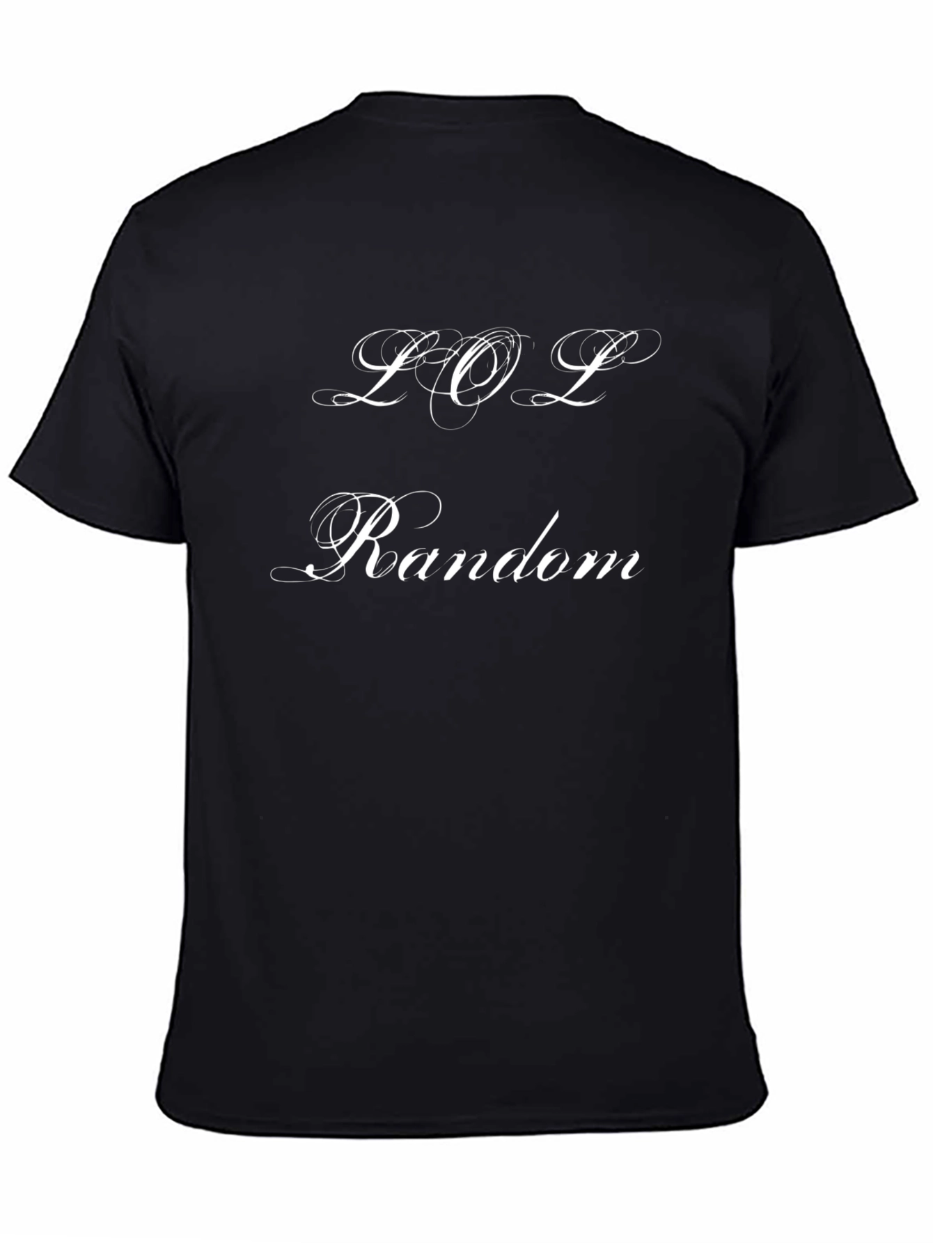 LOL Random Graphic Tee - Black Cotton Casual T-Shirt