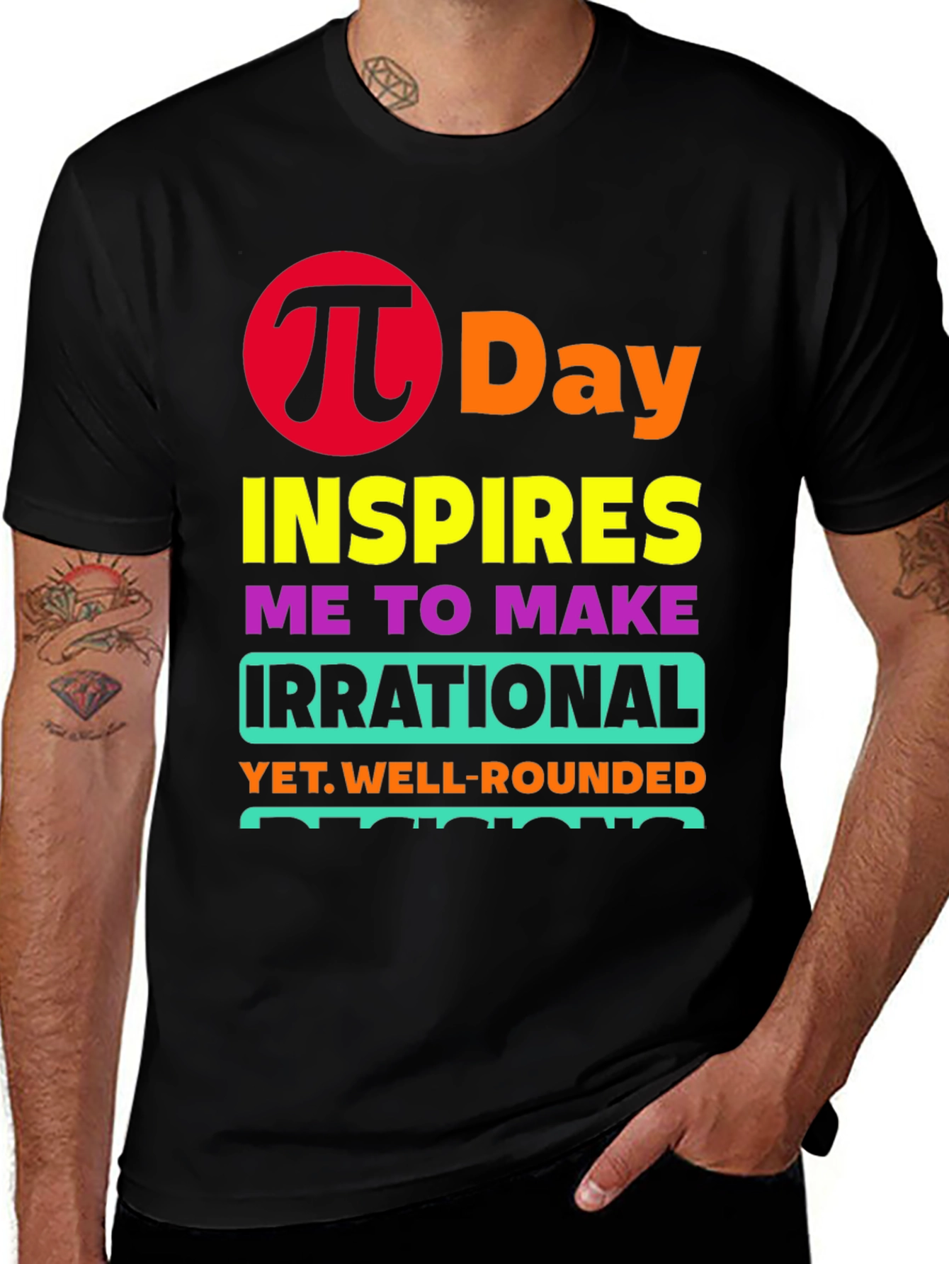 Pi Day Irrational Decisions Graphic T-Shirt