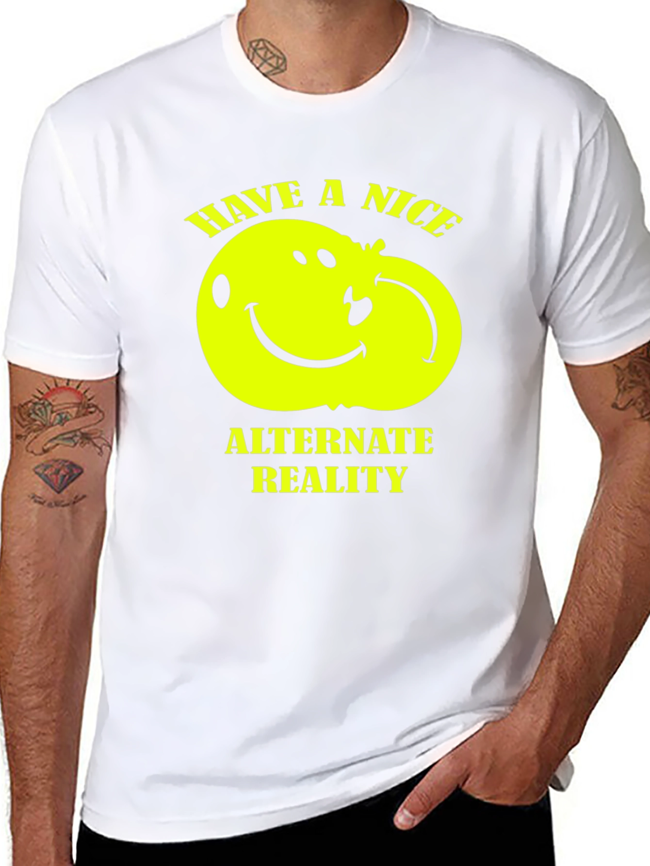 Have A Nice Alternate Reality Black Graphic Tee