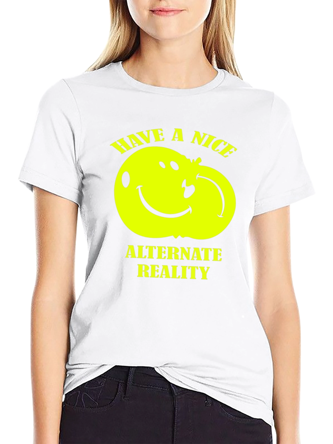 Have A Nice Alternate Reality Black Graphic Tee
