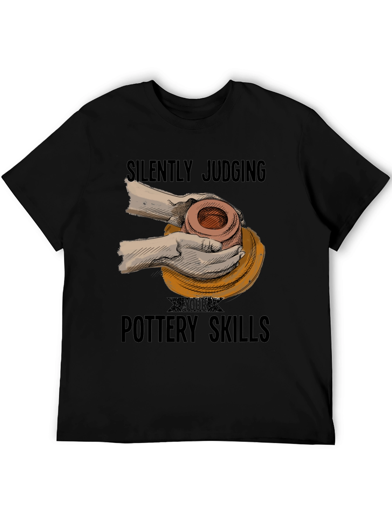 Silently Judging Pottery Skills Graphic T-Shirt