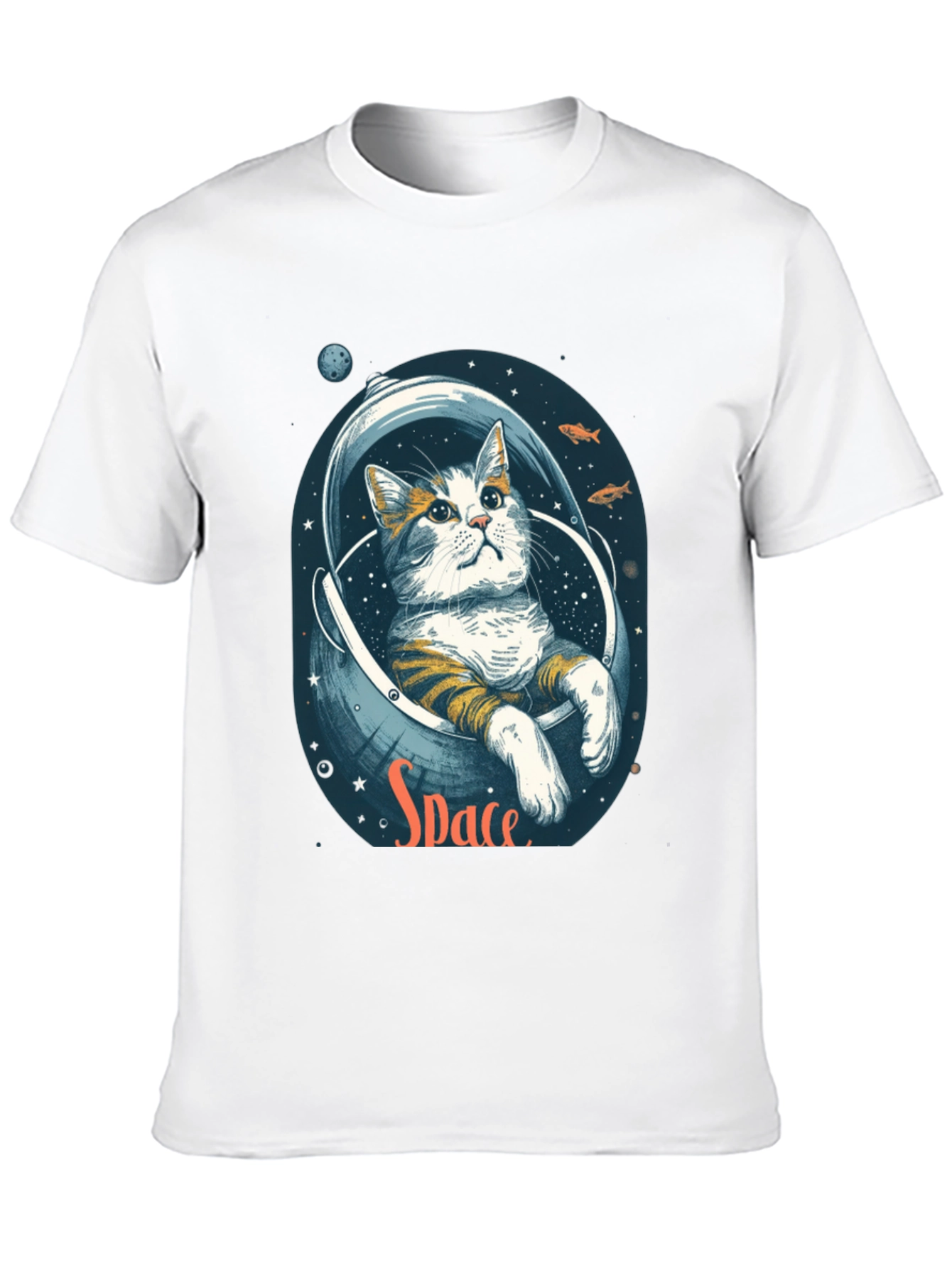 Astronaut Cat T-Shirt - Space Graphic Tee