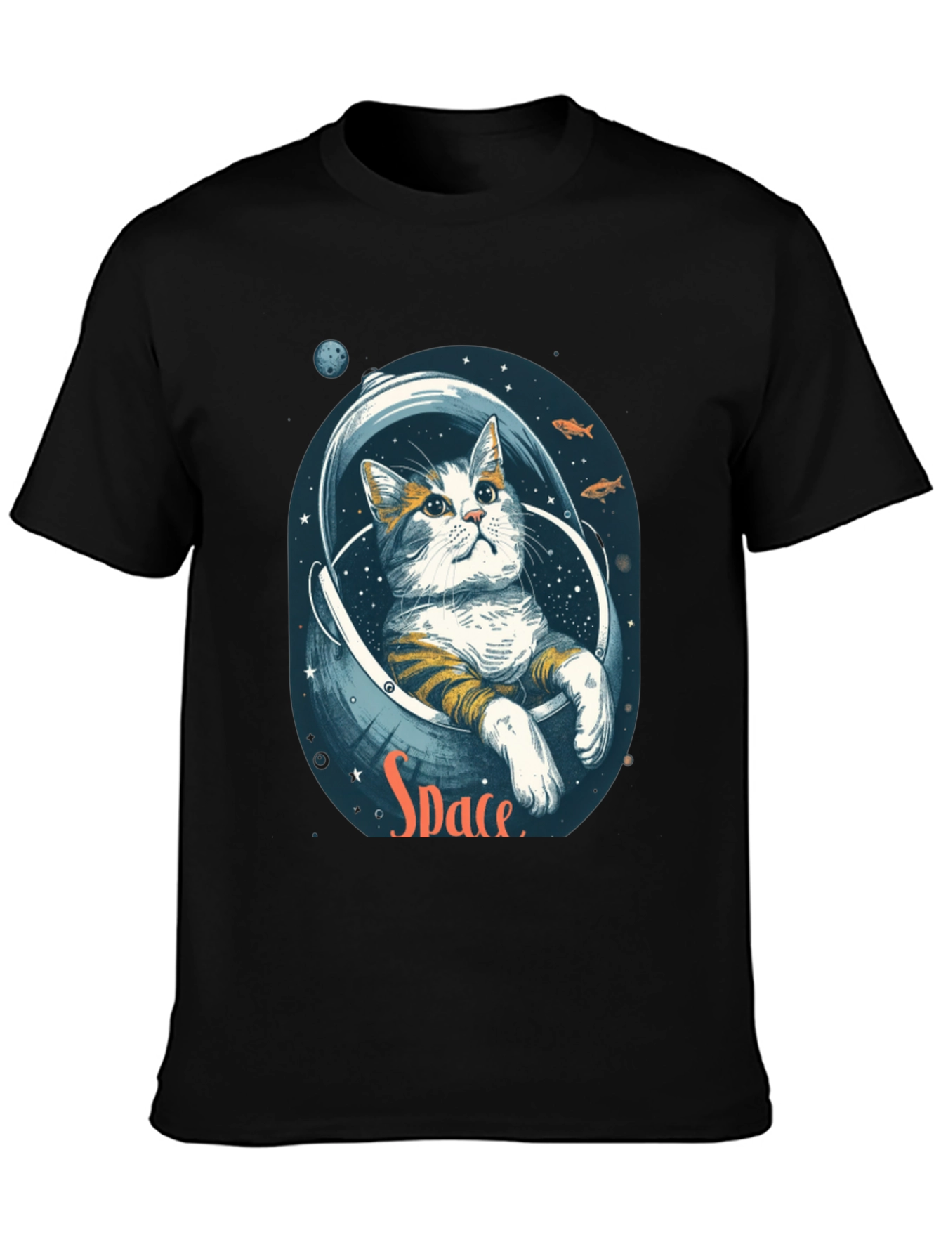 Astronaut Cat T-Shirt - Space Graphic Tee