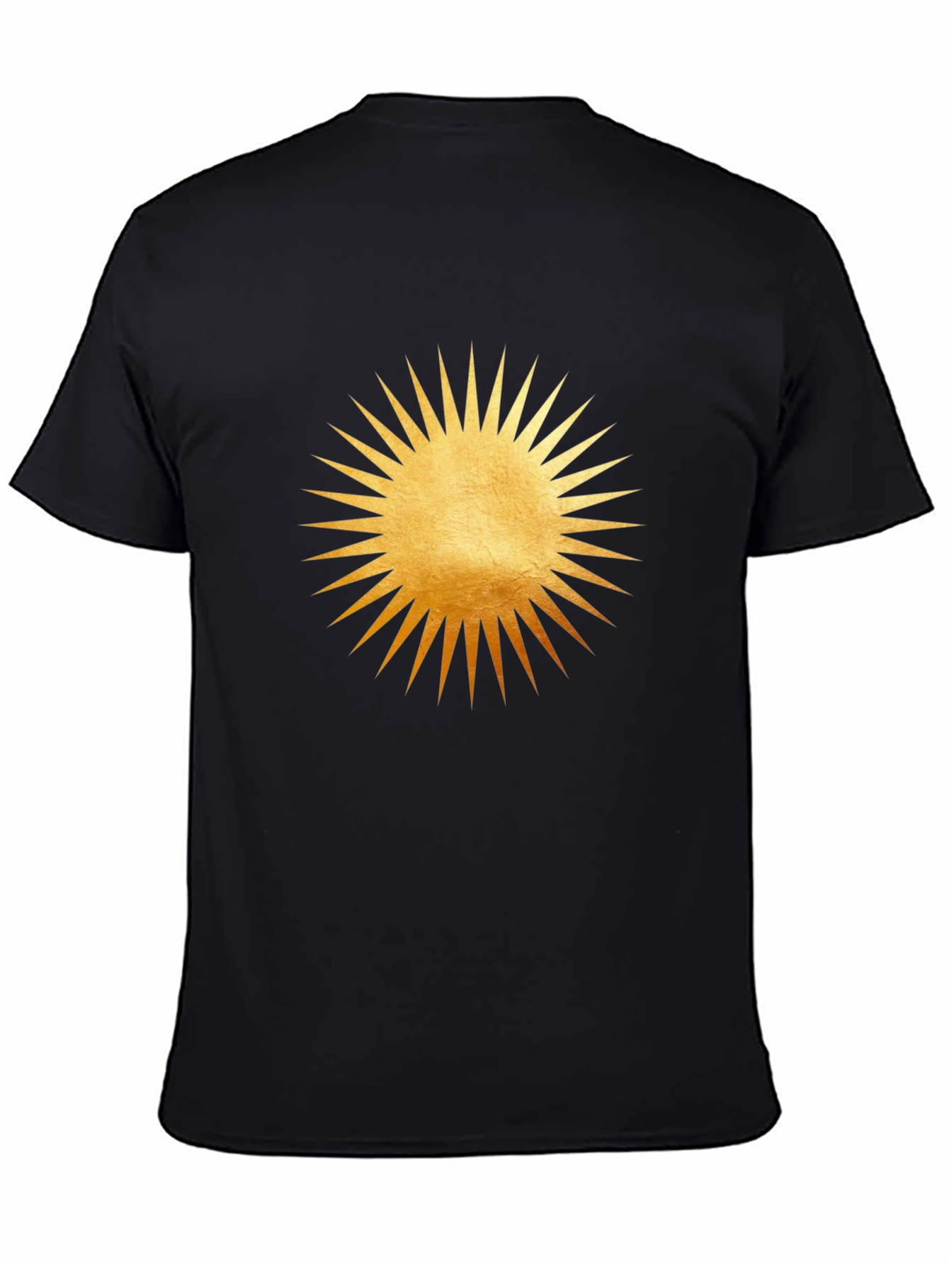 Radiant Sun Graphic Tee - Black Cotton Comfort
