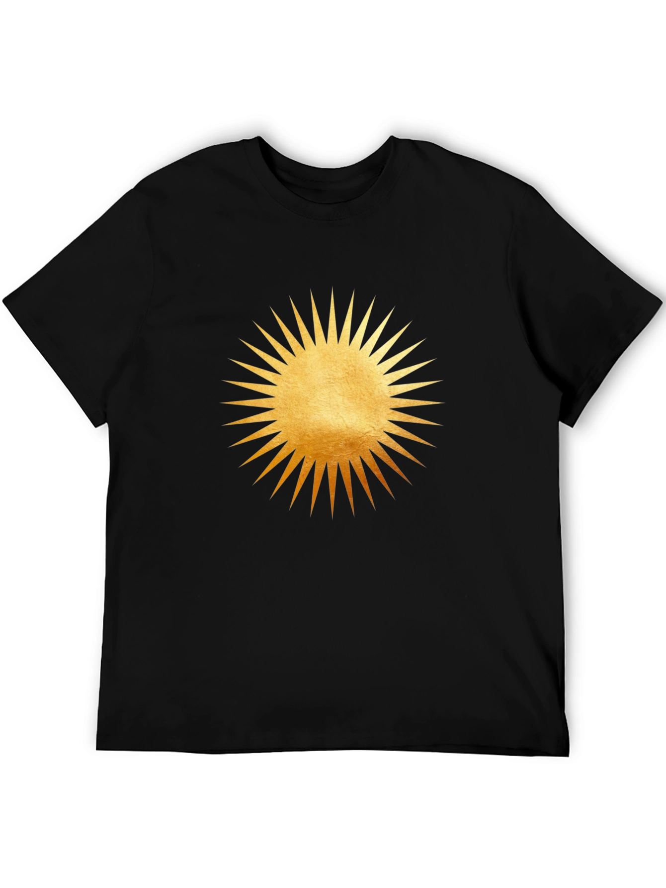 Radiant Sun Graphic Tee - Black Cotton Comfort