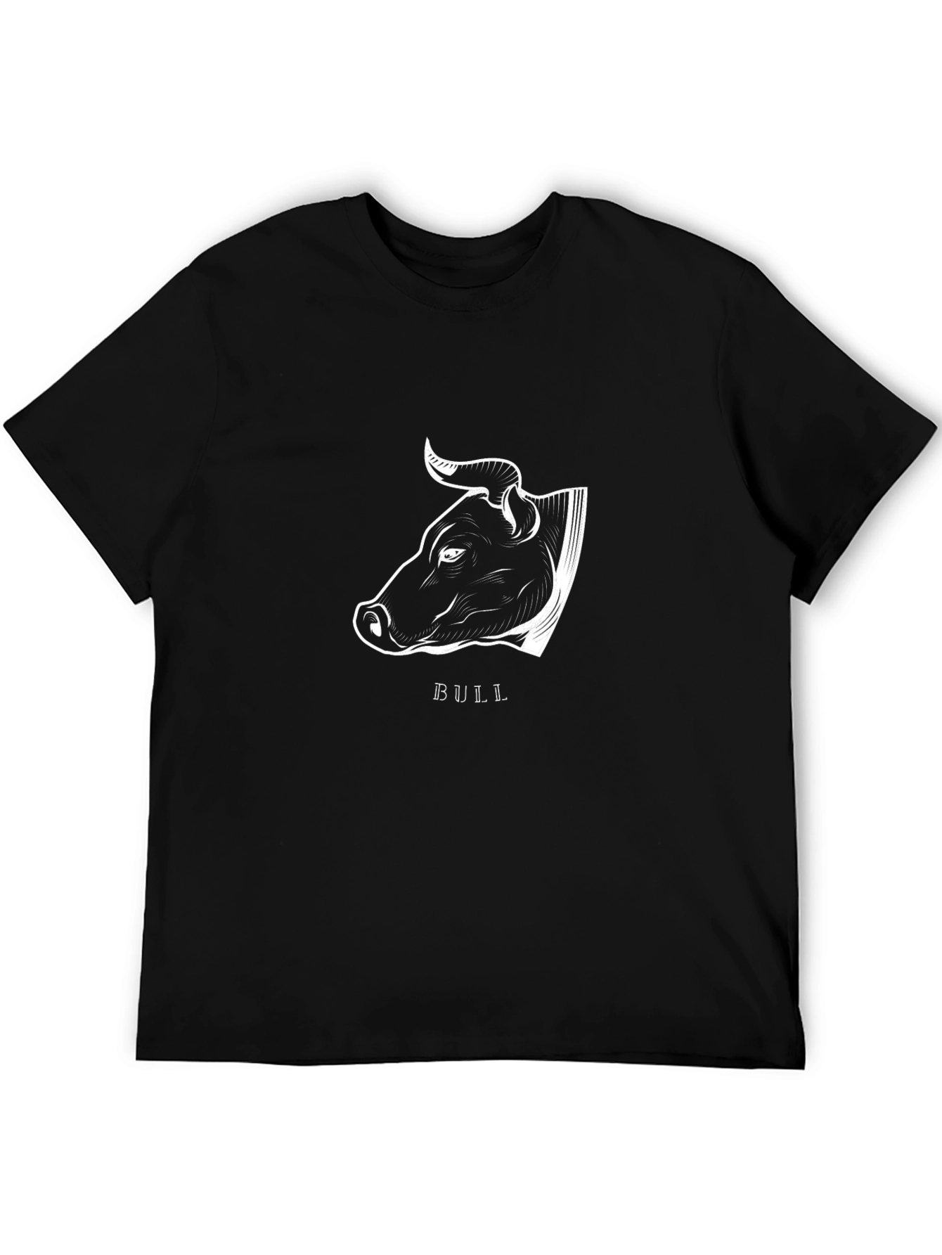 Bull Graphic Print Crew Neck T-Shirt