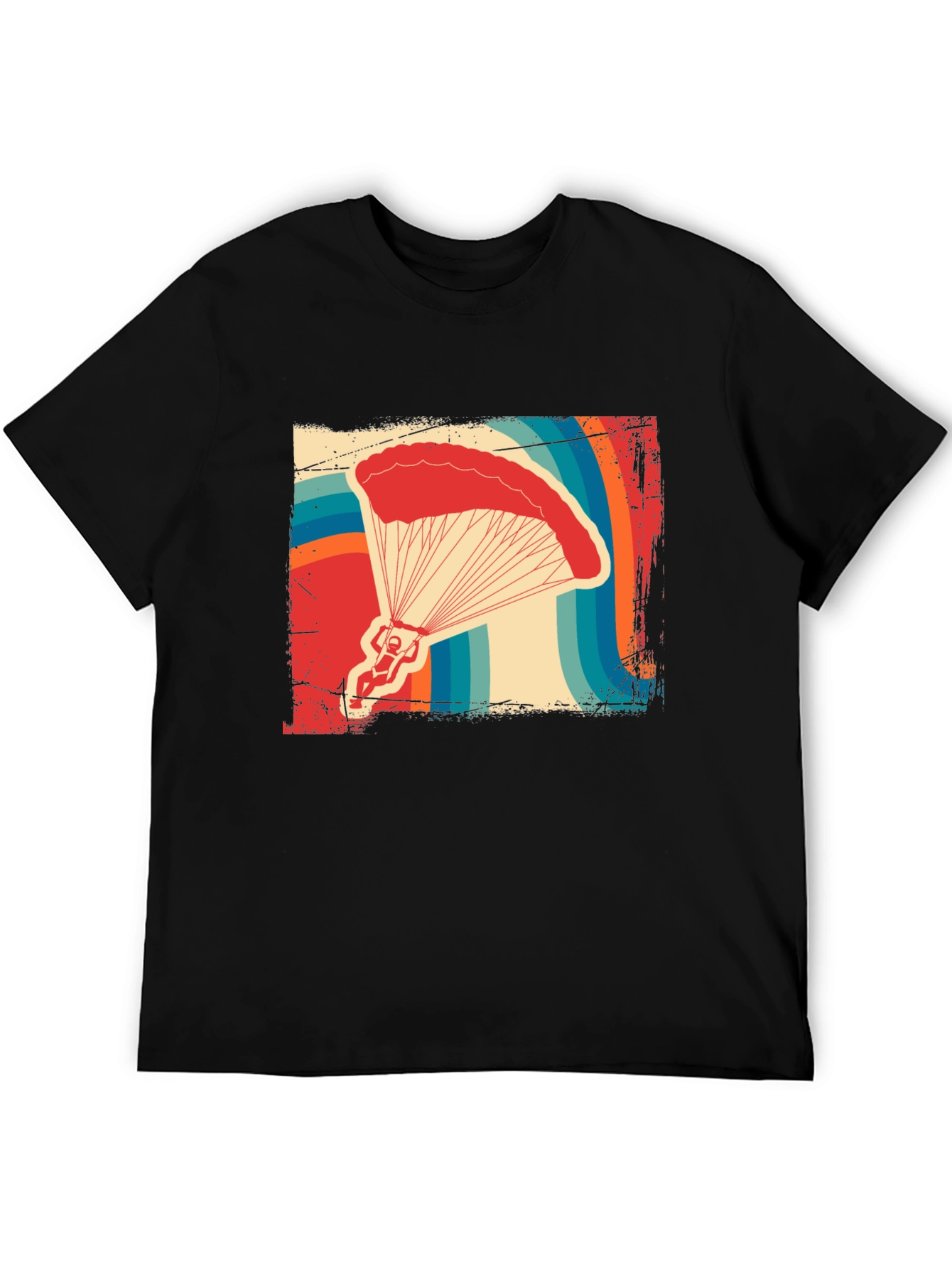 Retro Parachute T-Shirt: Skydiving Style