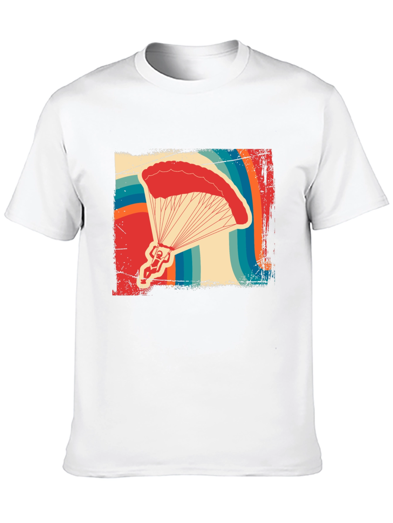 Retro Parachute T-Shirt: Skydiving Style