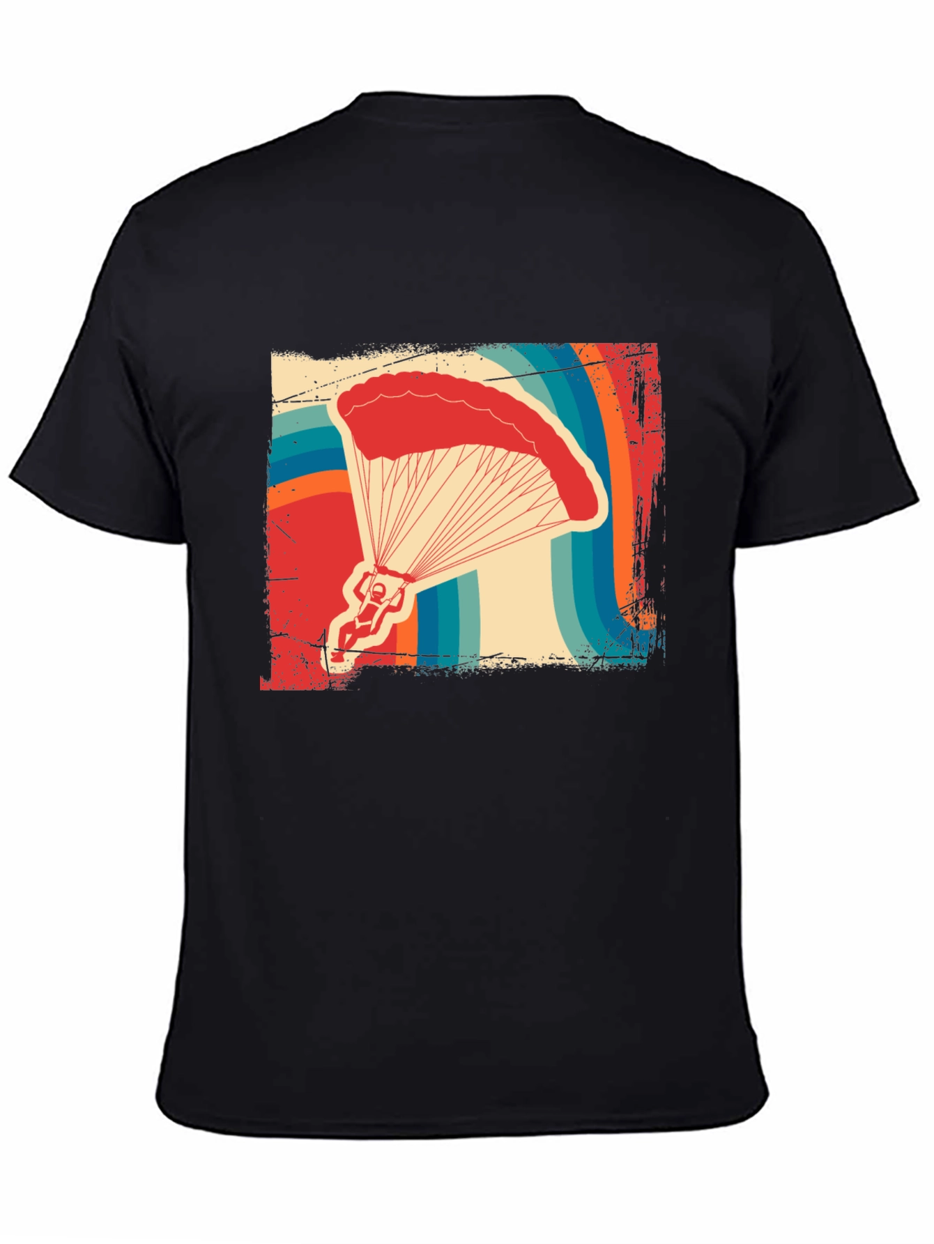 Retro Parachute T-Shirt: Skydiving Style