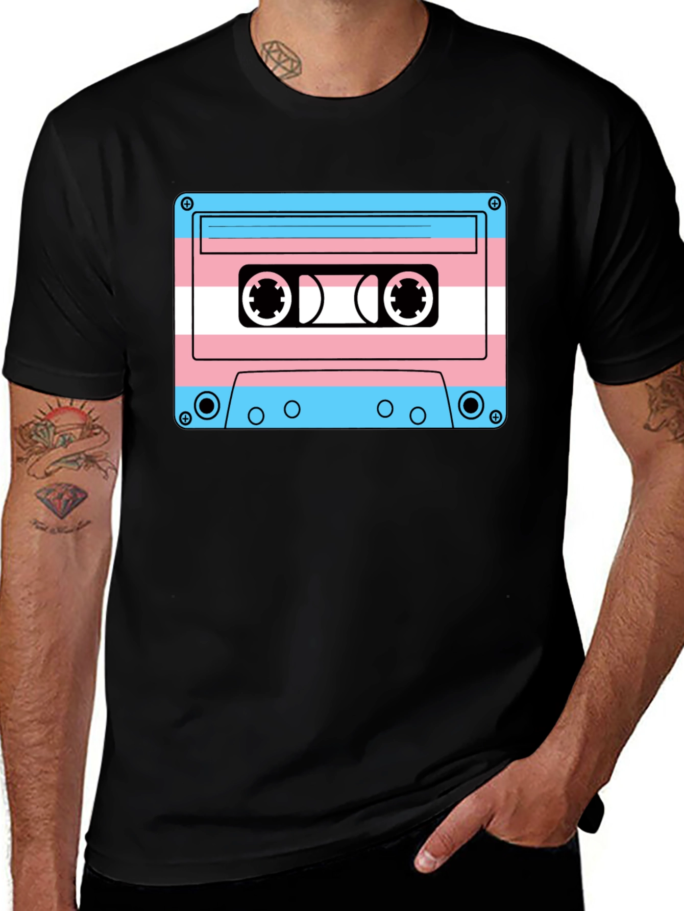 Transgender Pride Cassette Tape T-Shirt