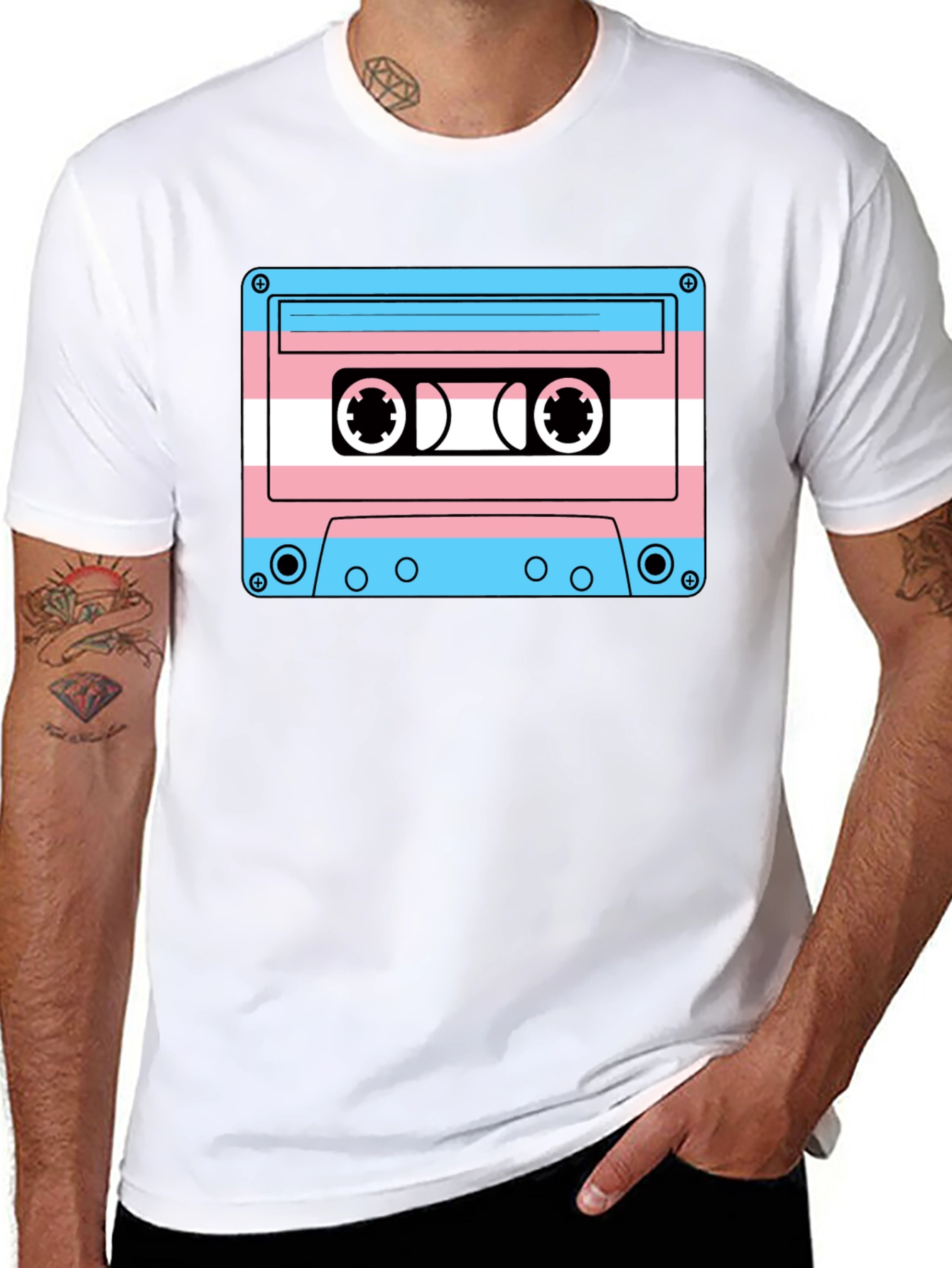 Transgender Pride Cassette Tape T-Shirt