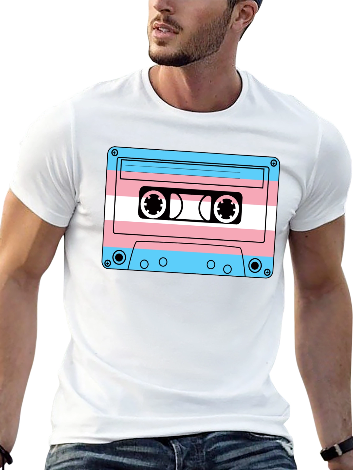 Transgender Pride Cassette Tape T-Shirt