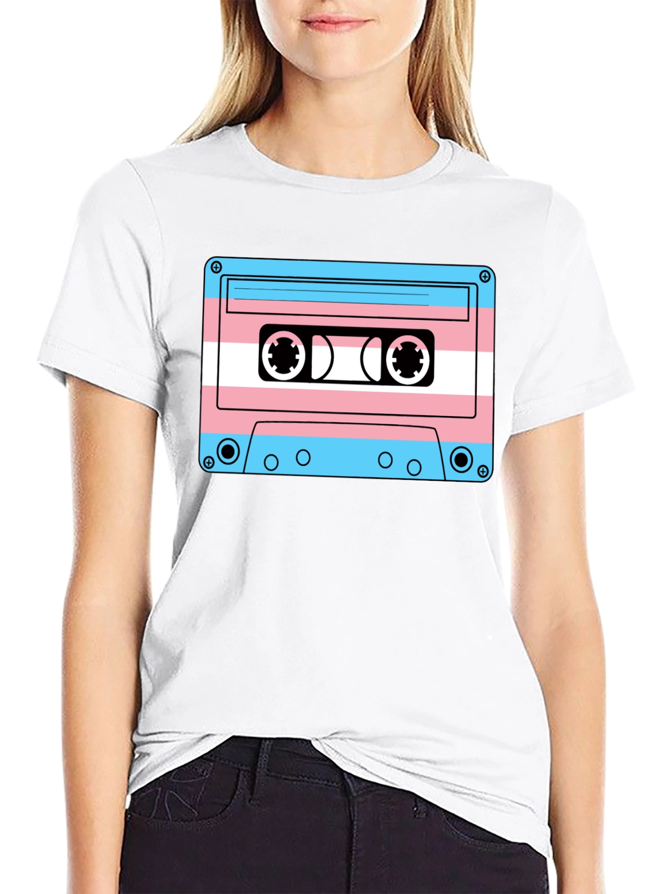 Transgender Pride Cassette Tape T-Shirt