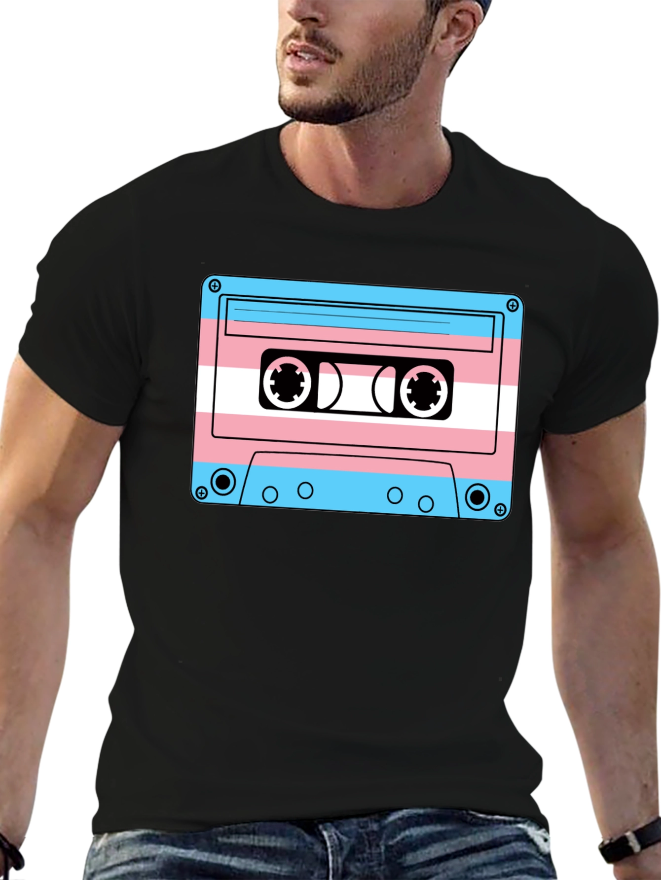 Transgender Pride Cassette Tape T-Shirt