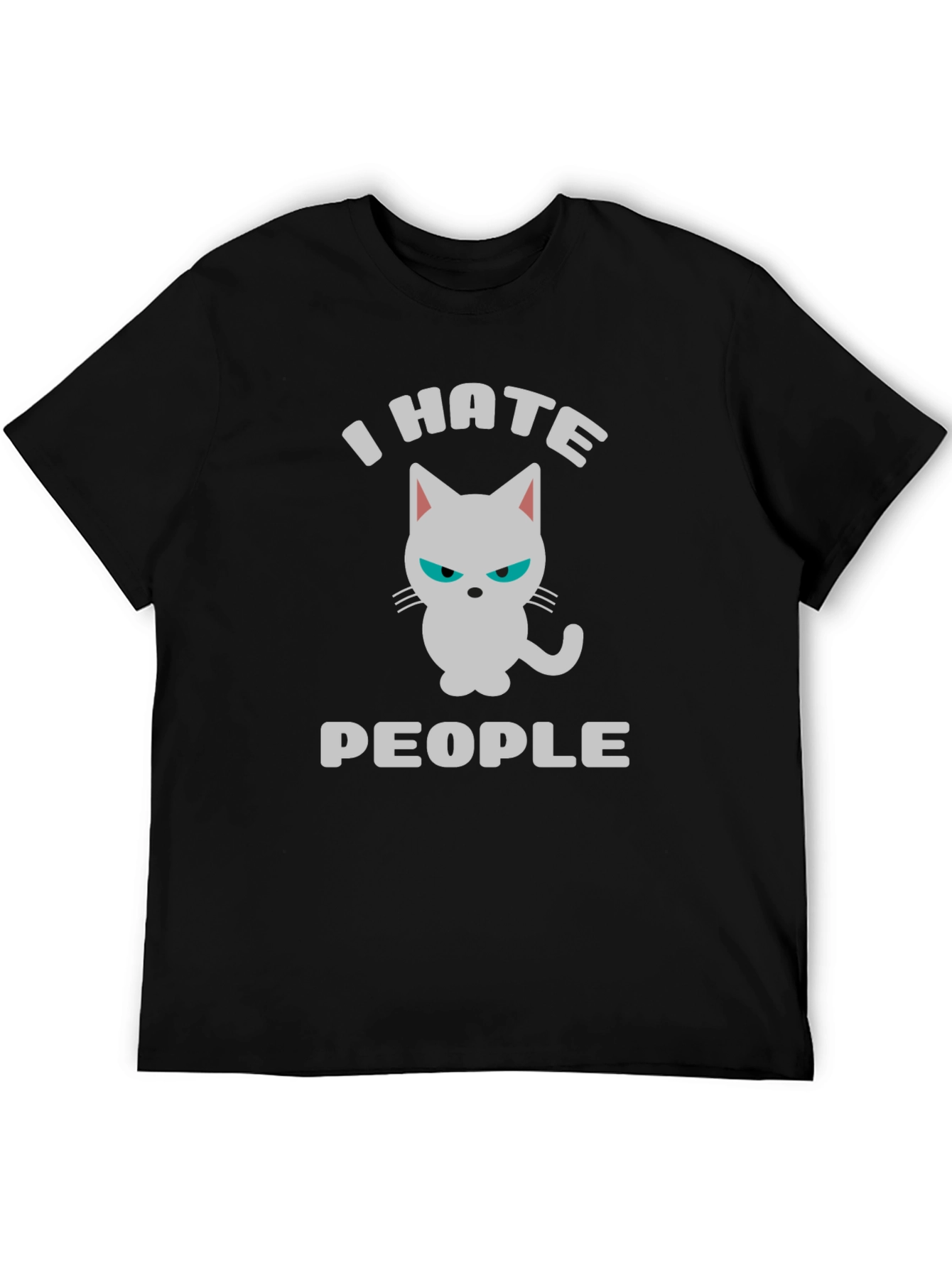 I Hate People Cat Graphic T-Shirt
