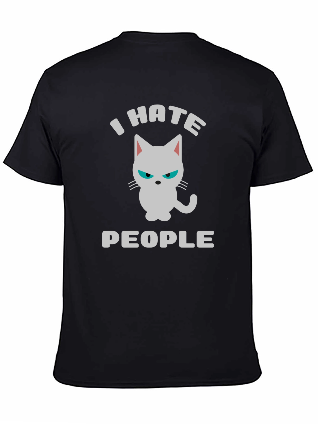 I Hate People Cat Graphic T-Shirt