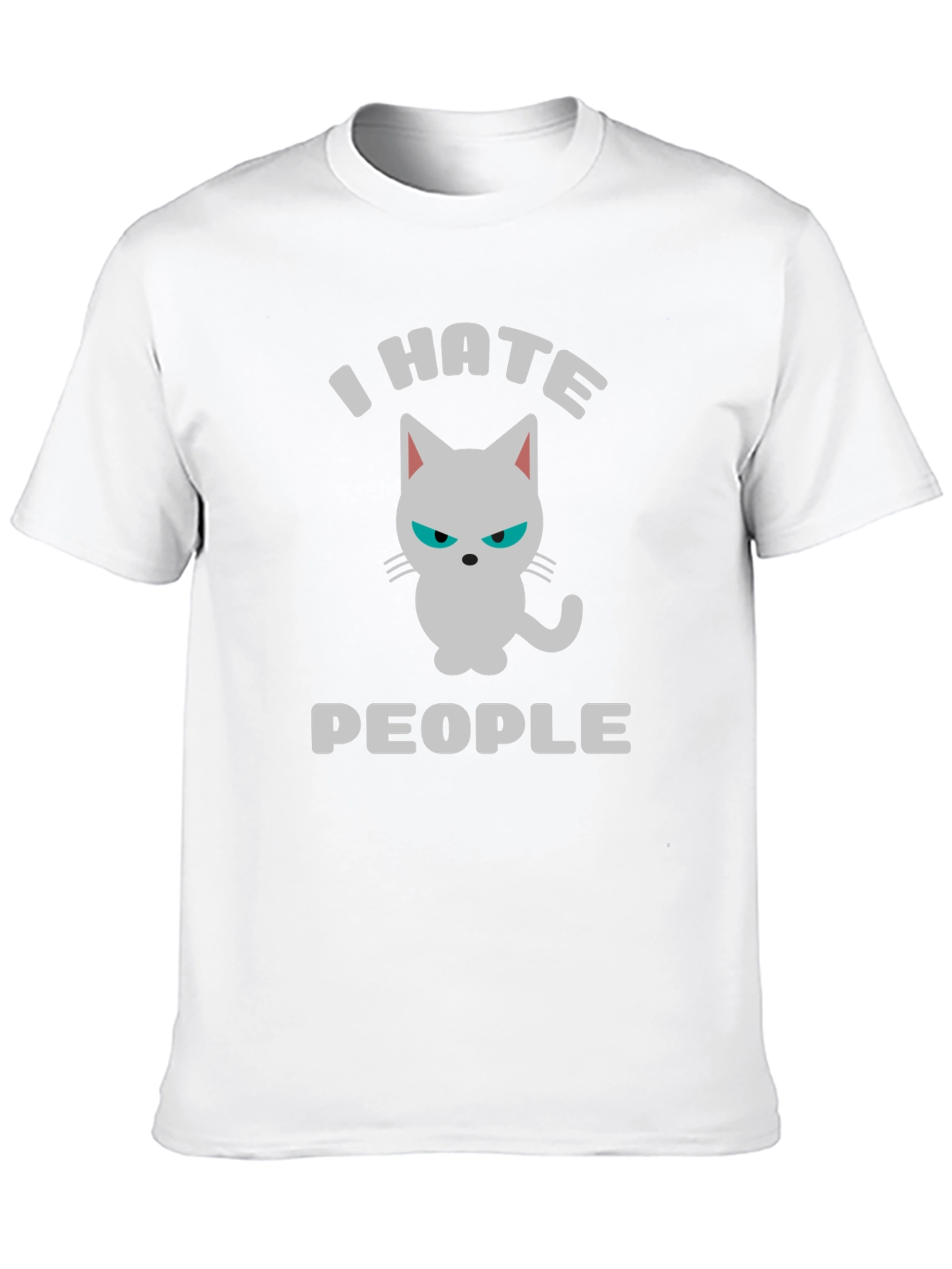 I Hate People Cat Graphic T-Shirt