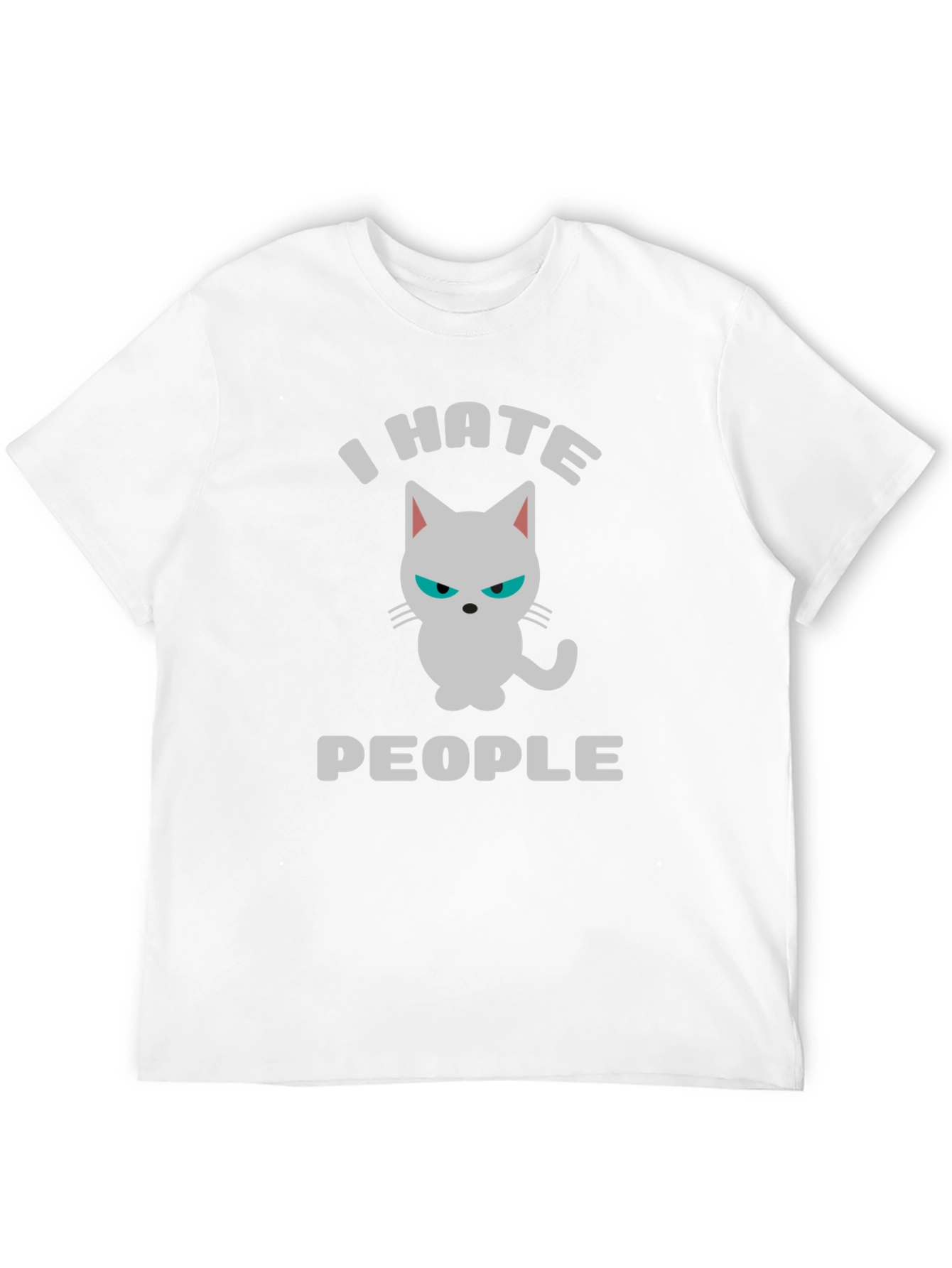I Hate People Cat Graphic T-Shirt