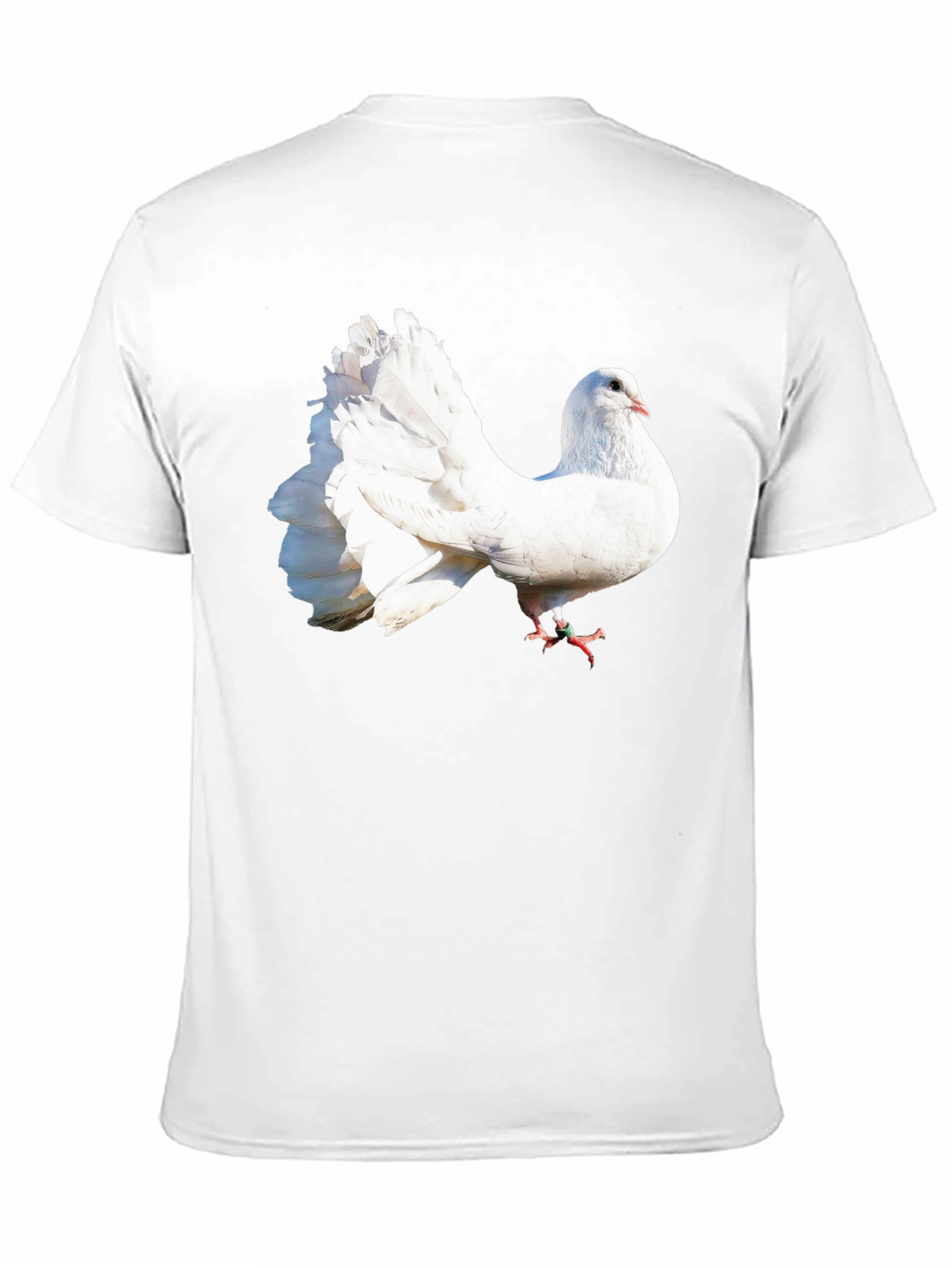 White Dove Graphic Tee - Classic Black Cotton Shirt