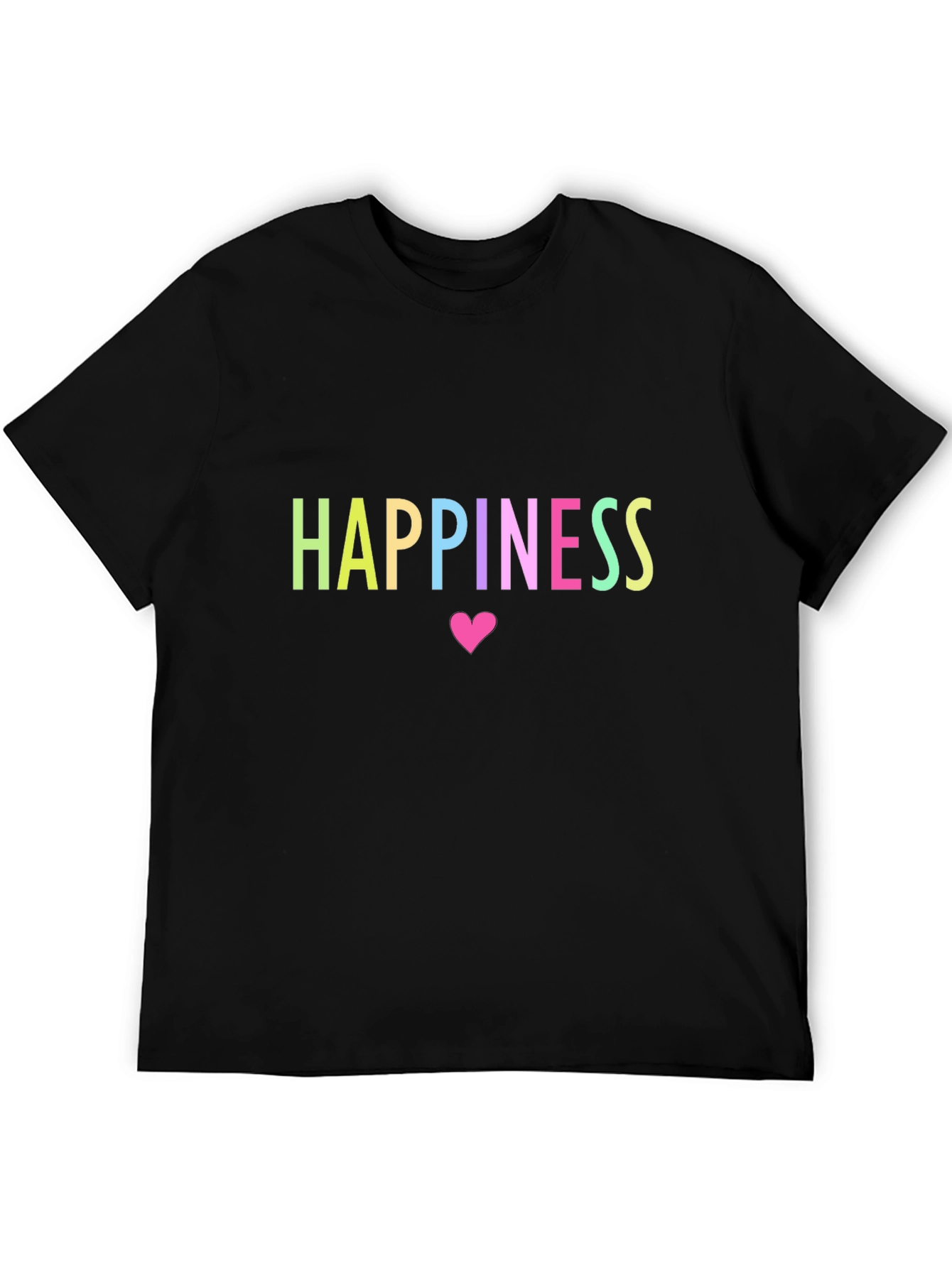 Happiness T-Shirt - Black - Heart Design