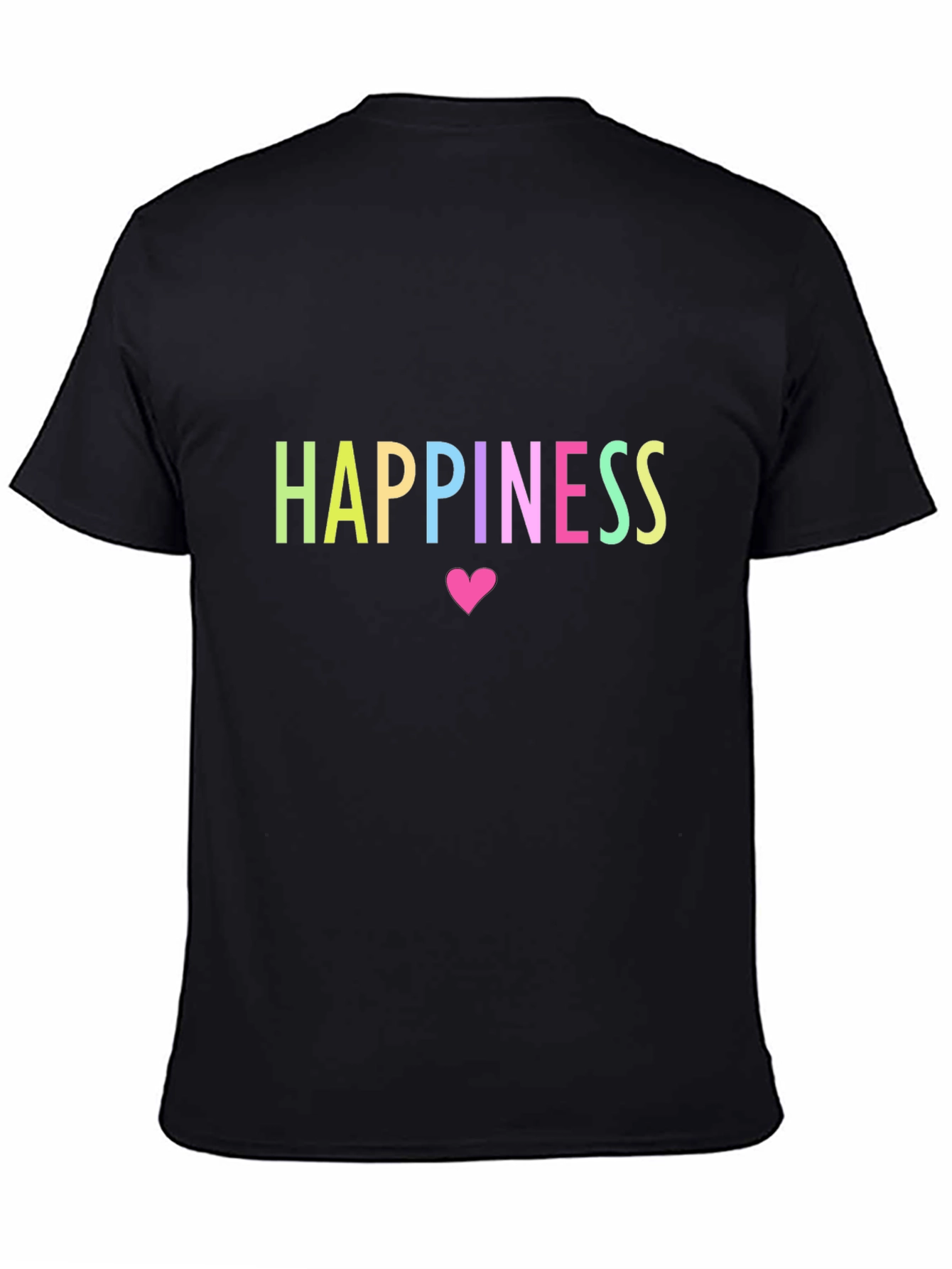 Happiness T-Shirt - Black - Heart Design
