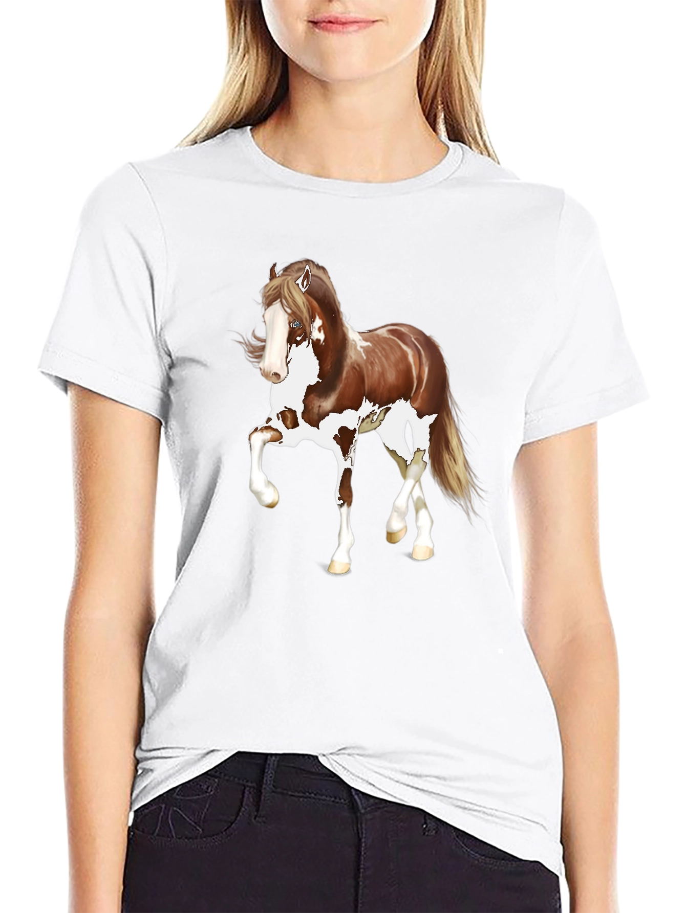 Horse Graphic T-Shirt - Unisex Black Tee