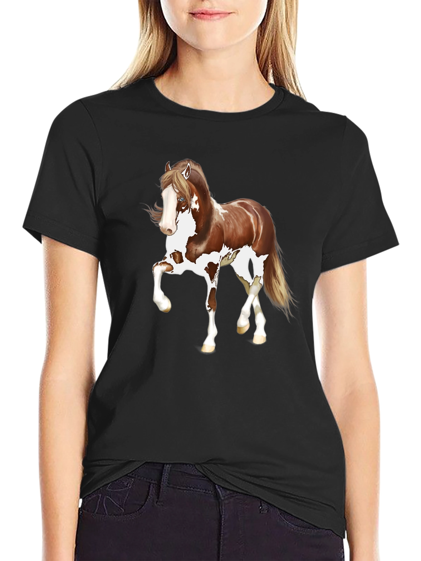 Horse Graphic T-Shirt - Unisex Black Tee