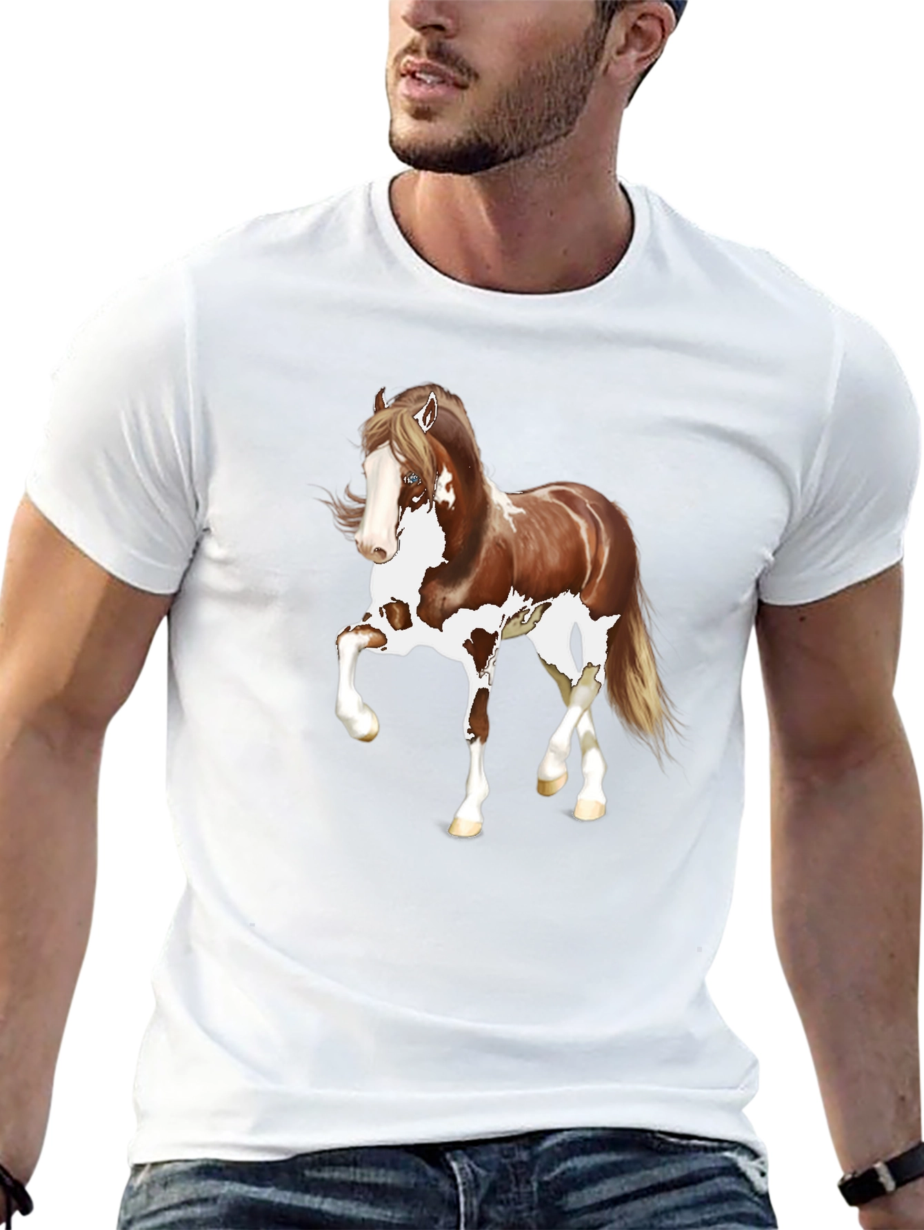 Horse Graphic T-Shirt - Unisex Black Tee