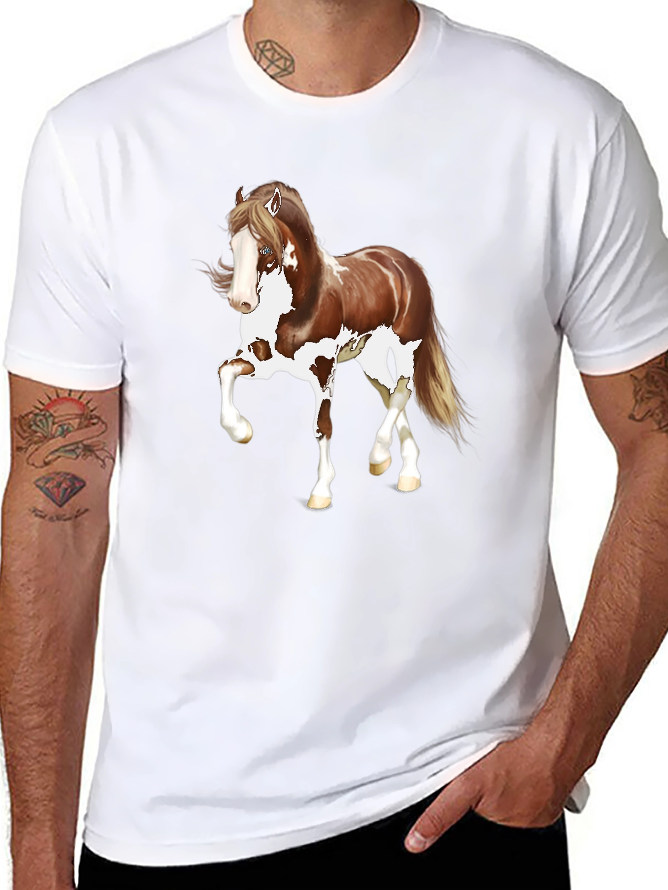 Horse Graphic T-Shirt - Unisex Black Tee