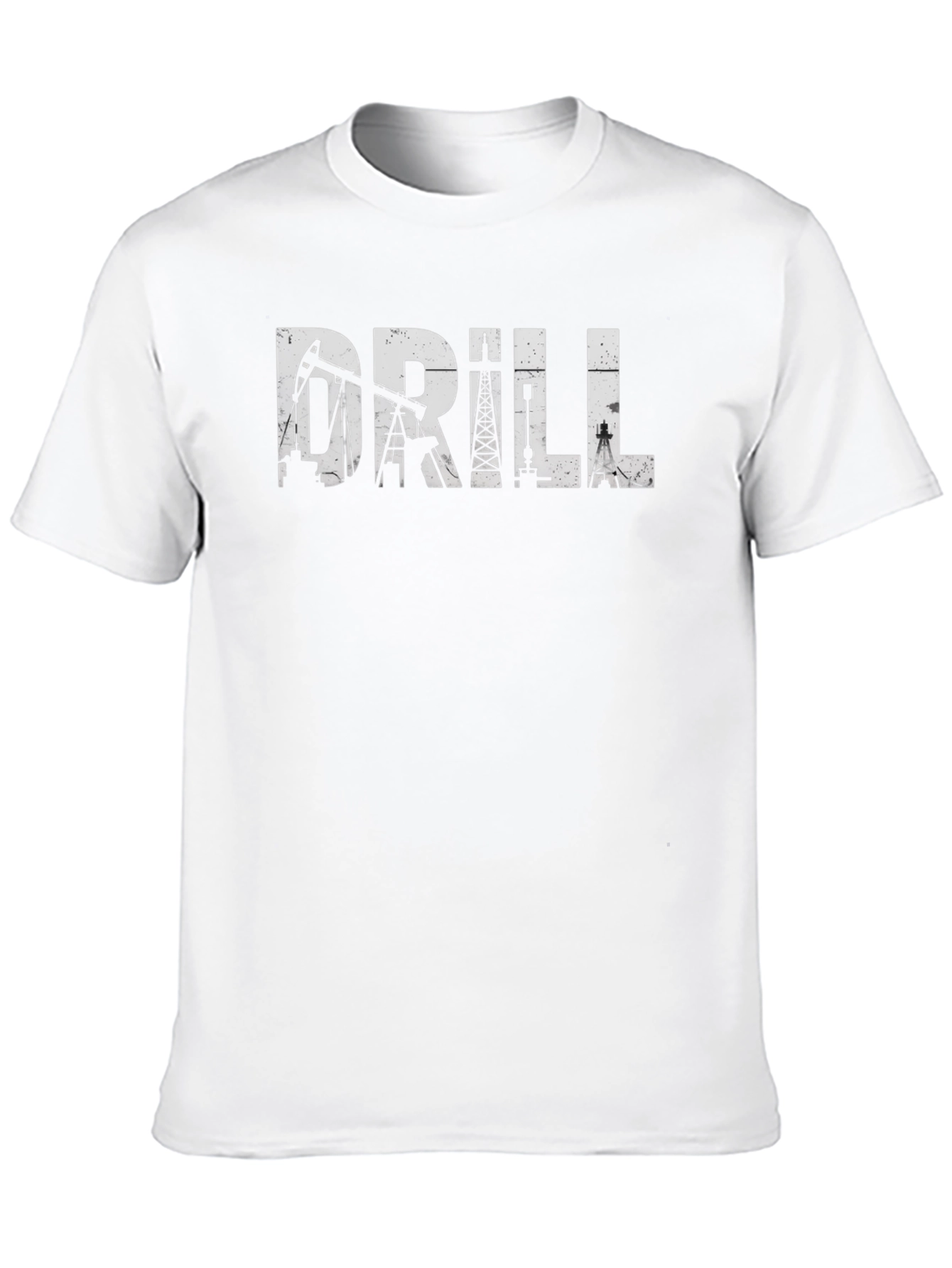 Drill Rig Black T-Shirt - Oilfield Worker Apparel